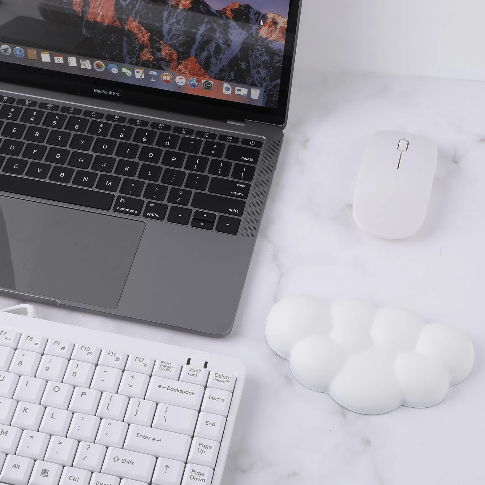 Mabor Wolke Skórzana podkładka dla nadgarstek, ergonomiczna, antypoślizgowa, do laptopa, komputera, biura