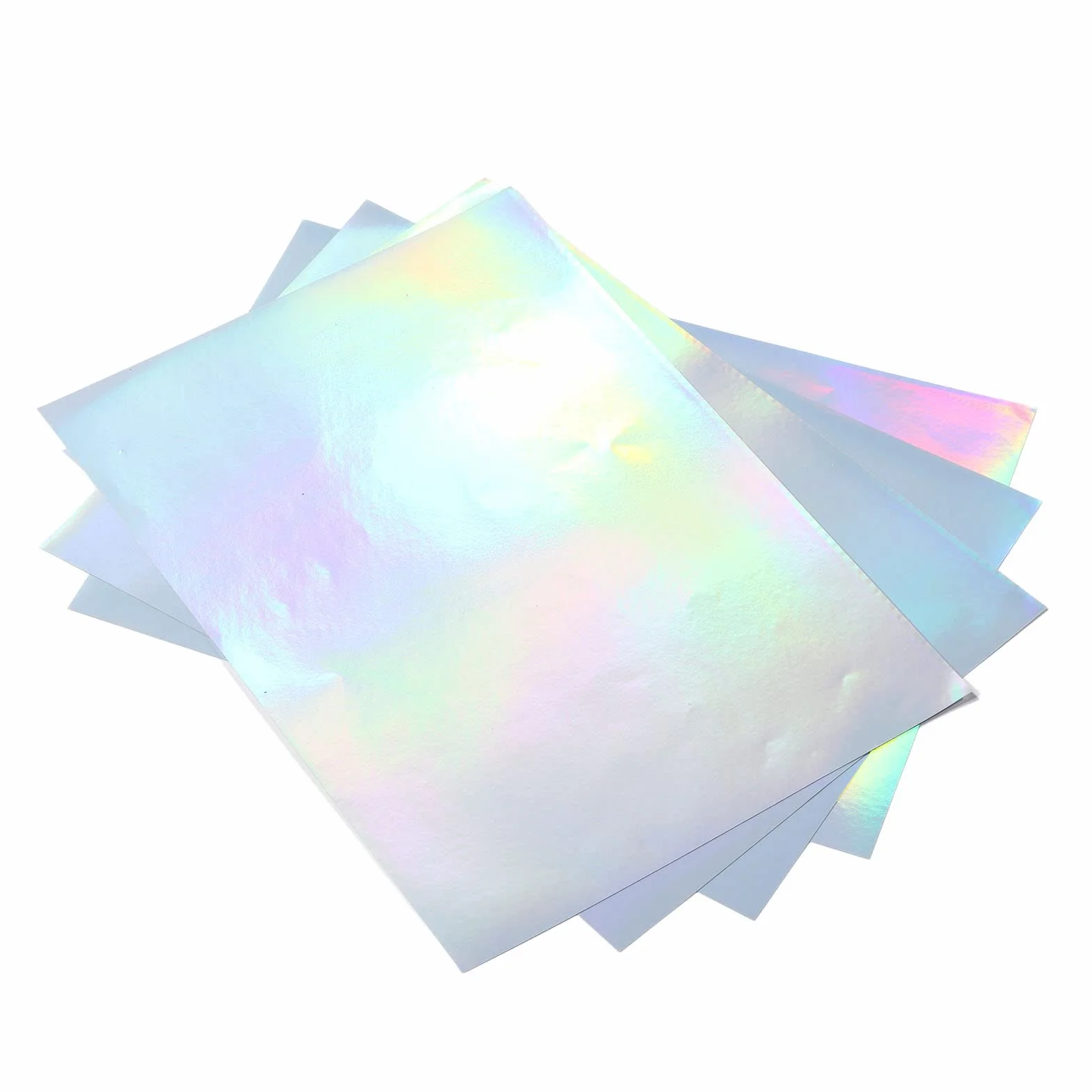 22 Arkusze A4 Papier do Naklejek Holograficznych do Druku, Wodoodporna Folia Aluminiowana Laserowo Papier Holograficzny w Sztyfcie, 210 Mm X 297 Mm / 8 X 12 Cali Rozmiar