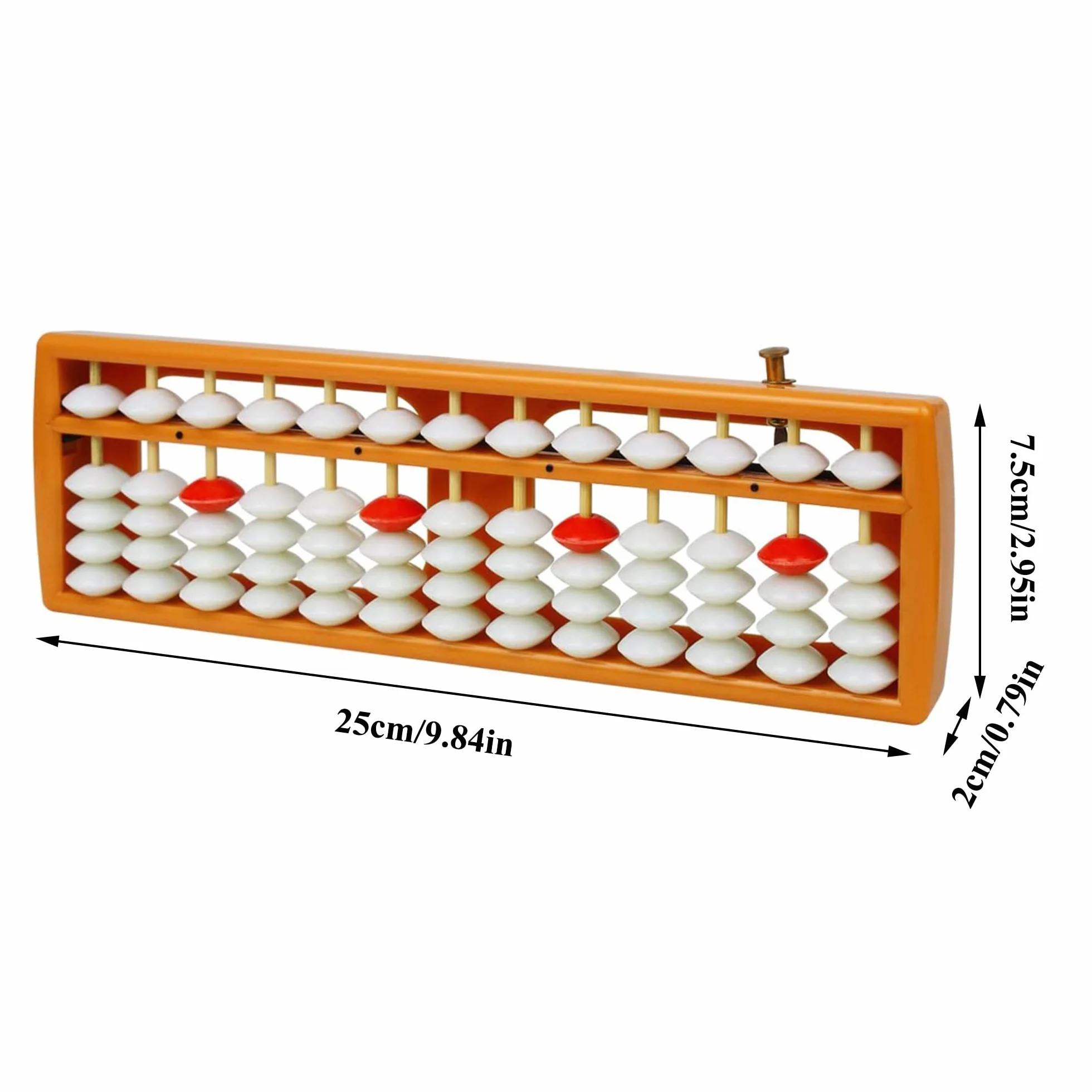 Soroban Abacus 13 cyfr, tworzywo sztuczne, arytmetyka, liczydło, do arytmetyki i liczenia, z przyciskiem resetowania, narzędzie do obliczania matematyki, biura, szkoły, domu