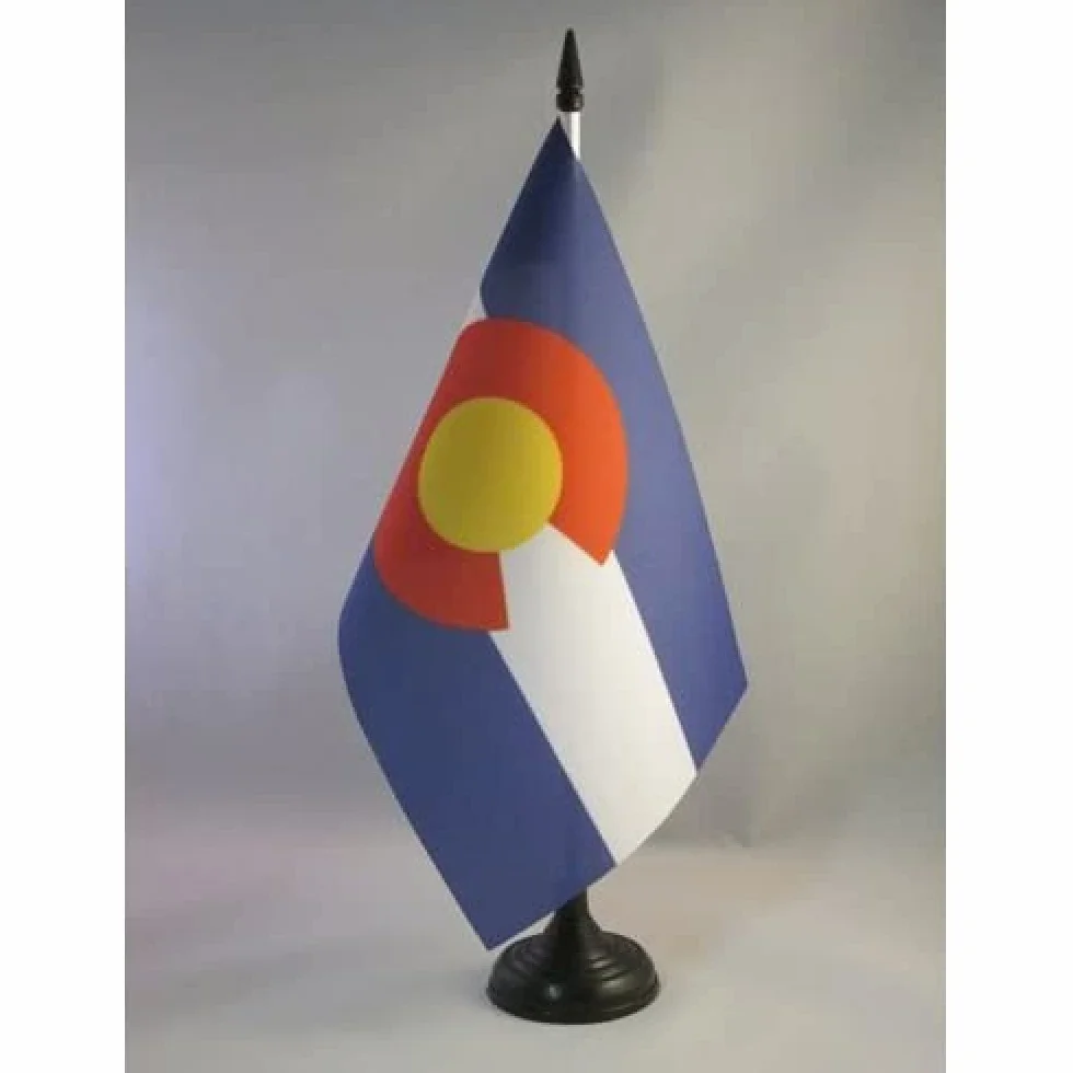 Drapeau de Table Colorado en Polyester 100D, 21cm x 14cm