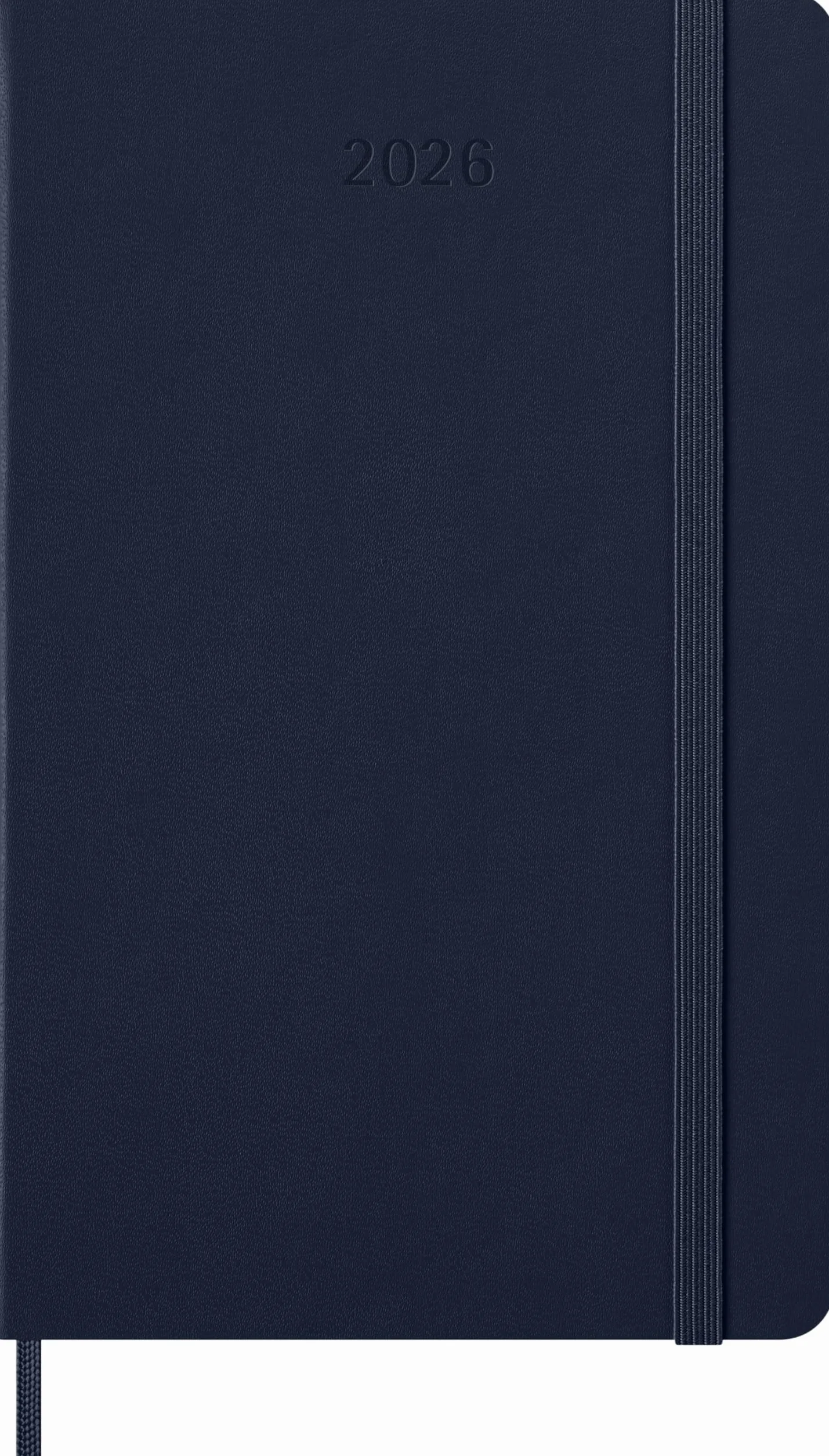 Moleskine 12 Monate Wochen Notizkalender 2026, Large/A5, 1 Wo = 1 Seite, rechts linierte Seite, Fester Einband, Saphir