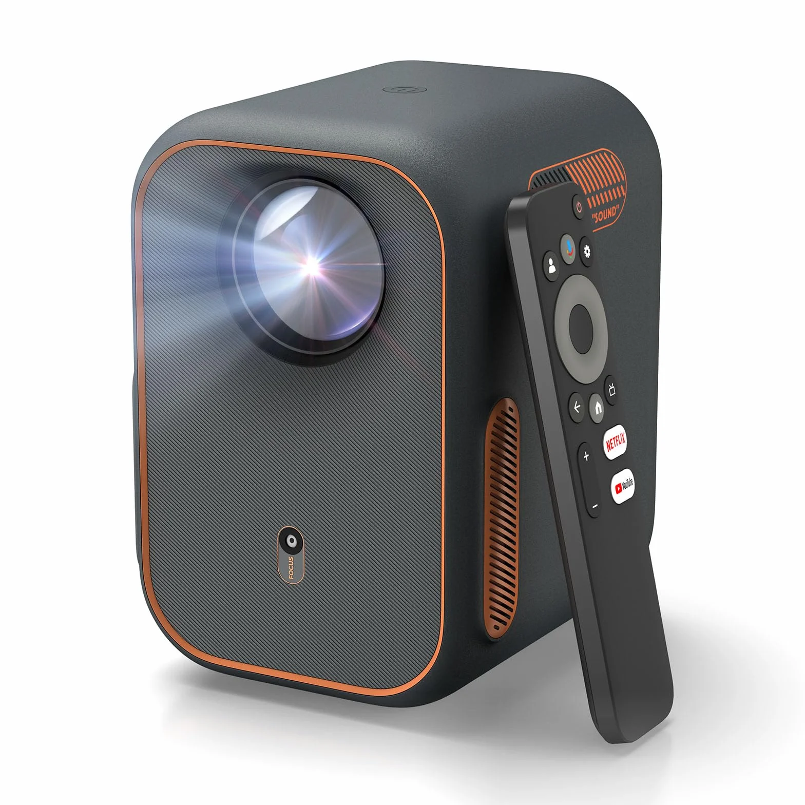 WEMAX Inteligentny Projektor Google TV 1080P Full HD, Obsługa 4K, 500 ISO Lumenów, MEMC Płynność Ruchu na Mecze 2026, Dolby Audio, Auto Focus i Keystone, Wi-Fi 5G, Bluetooth, Ekran do 120"