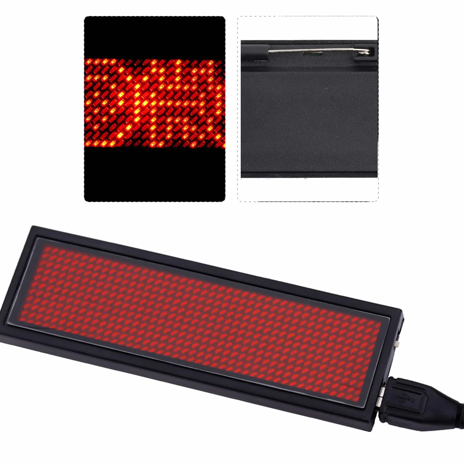 Tablica LED z Imieniem Obsługująca Angielskie, Europejskie Znaki i Symbole