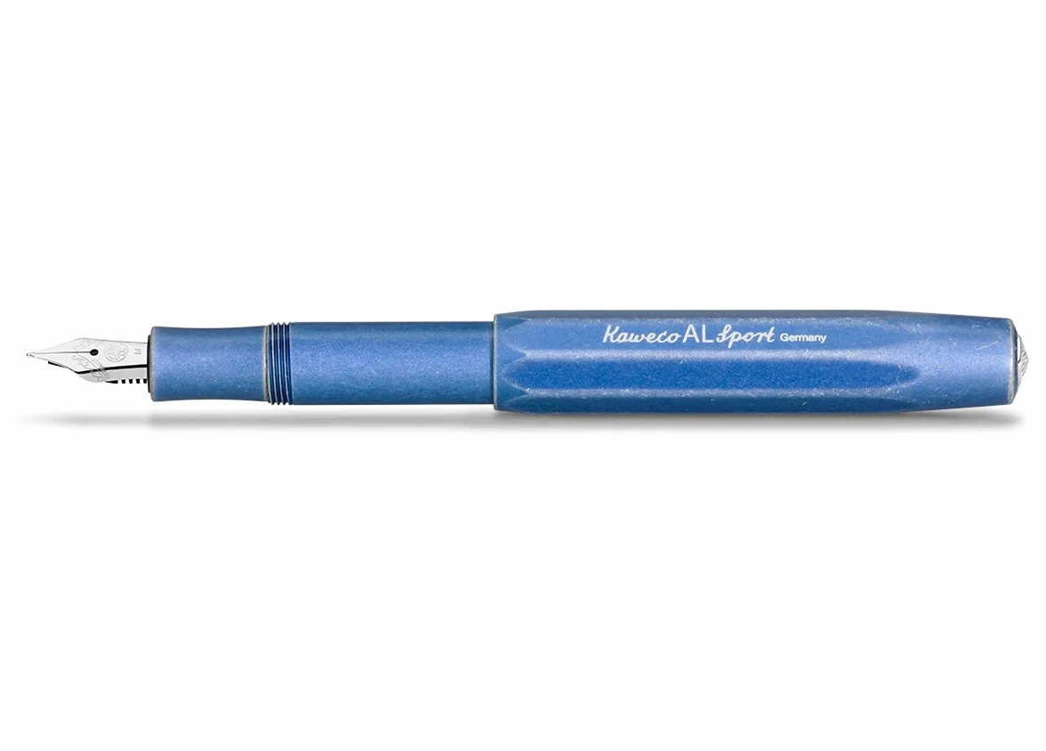 Kaweco AL SPORT Stonewashed Blue wieczne pióro stalówka B 13 cm