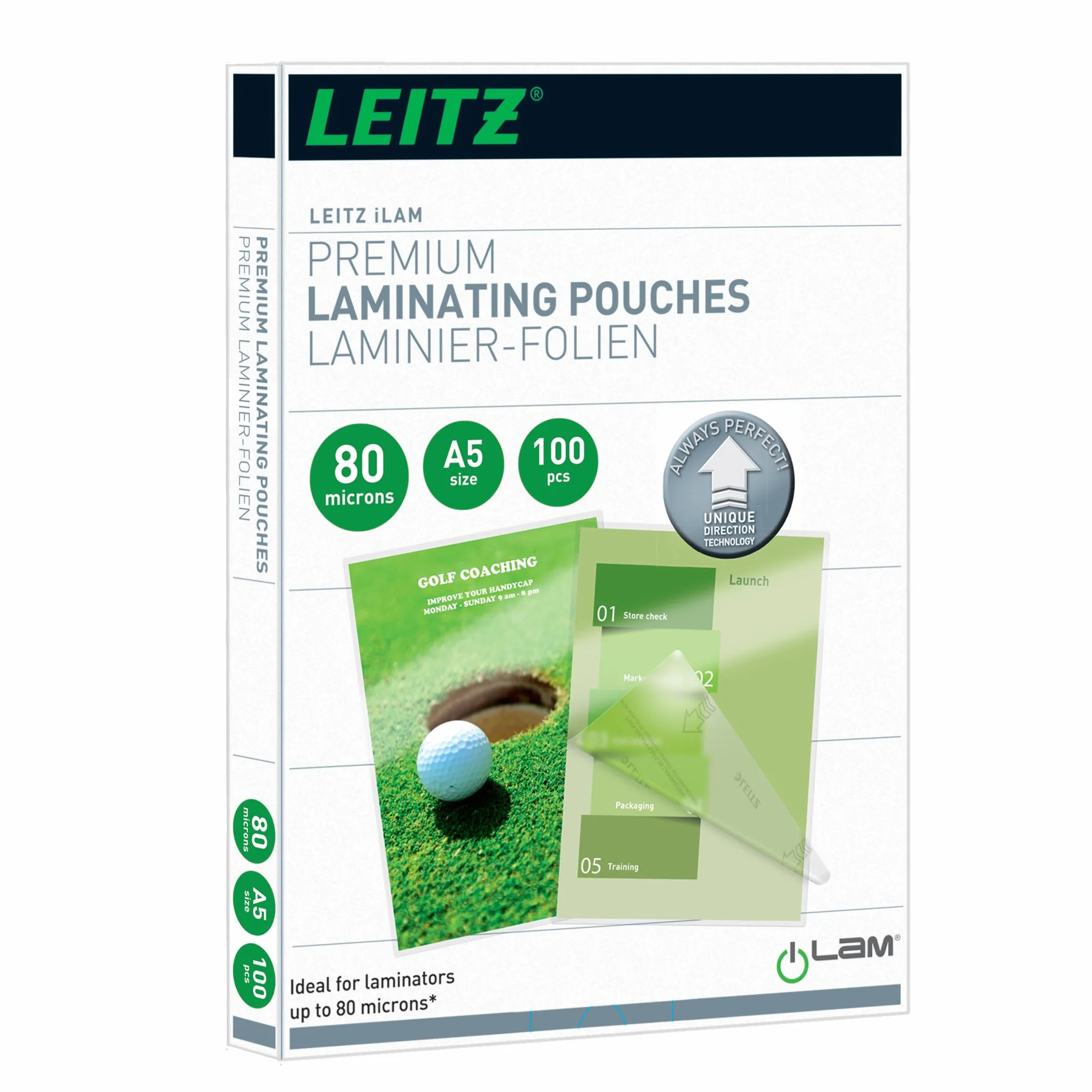 Leitz 74920000 Folie do Laminowania, Przezroczysty, A5