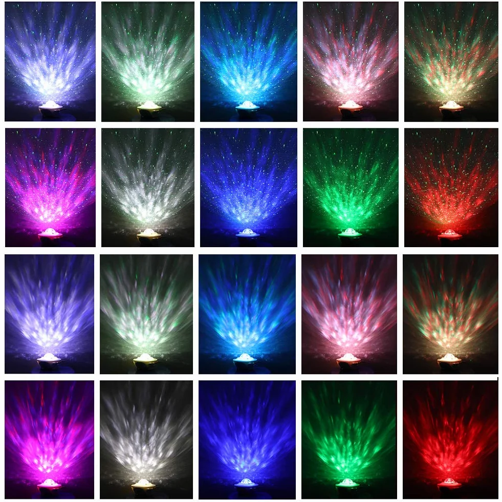 Projektor LED Gwiaździste Niebo z Pilotem, 3 w 1 Światło Galaktyki, Projektor Gwiazd z Głośnikiem Bluetooth/Ruchome Gwiazdy/360° Obracające Się Fale Oceanu dla Dzieci i Dorosłych, Imprezy Urodziny