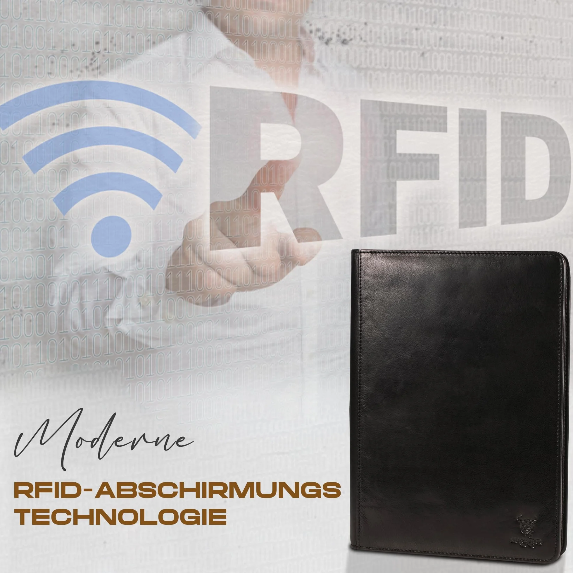 MATADOR Teczka konferencyjna A4 Barcelona skórzana z zamkiem YKK RFID/NFC