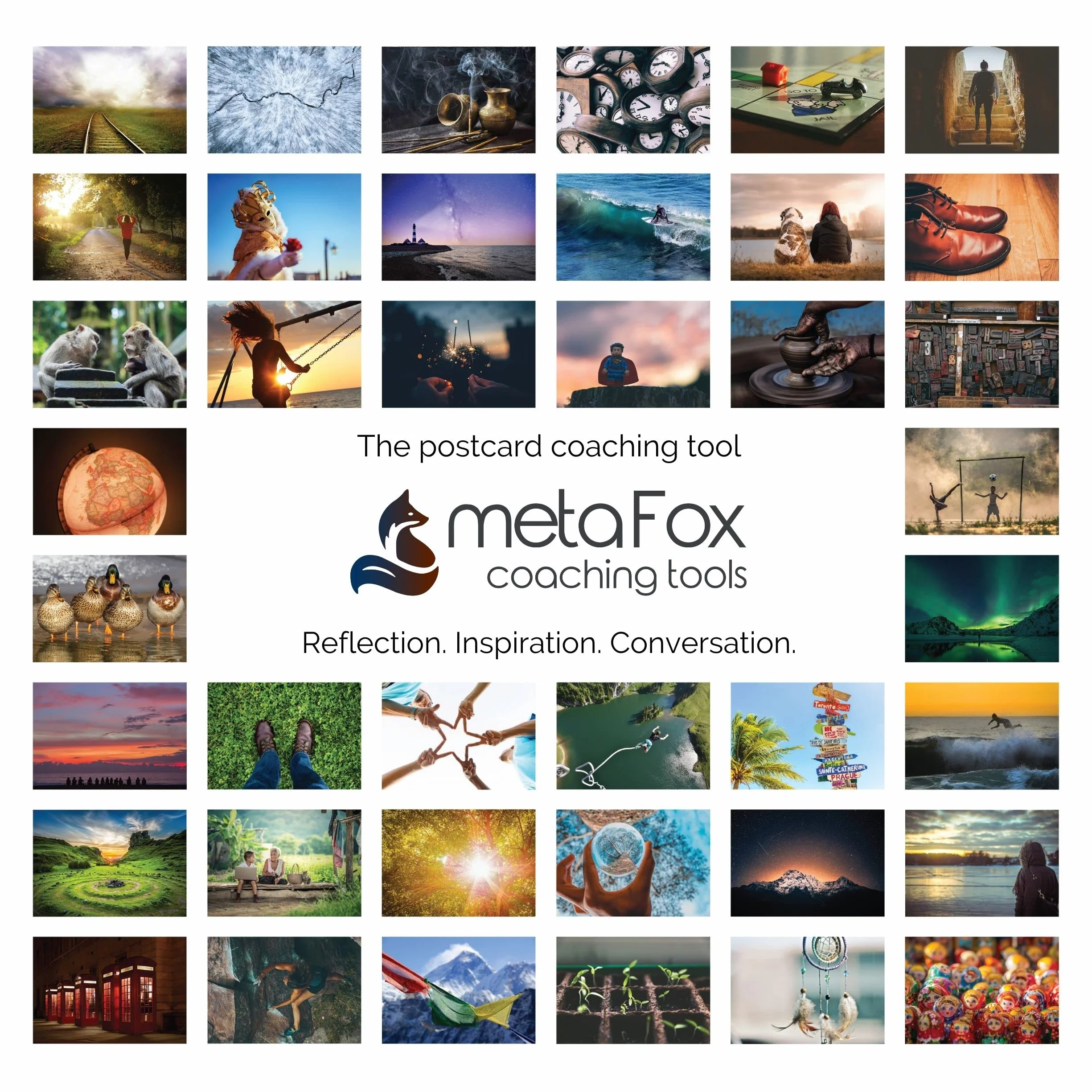 metaFox Life Design pocztówki, zestaw 52 kartek do coachingu i rozwoju osobistego