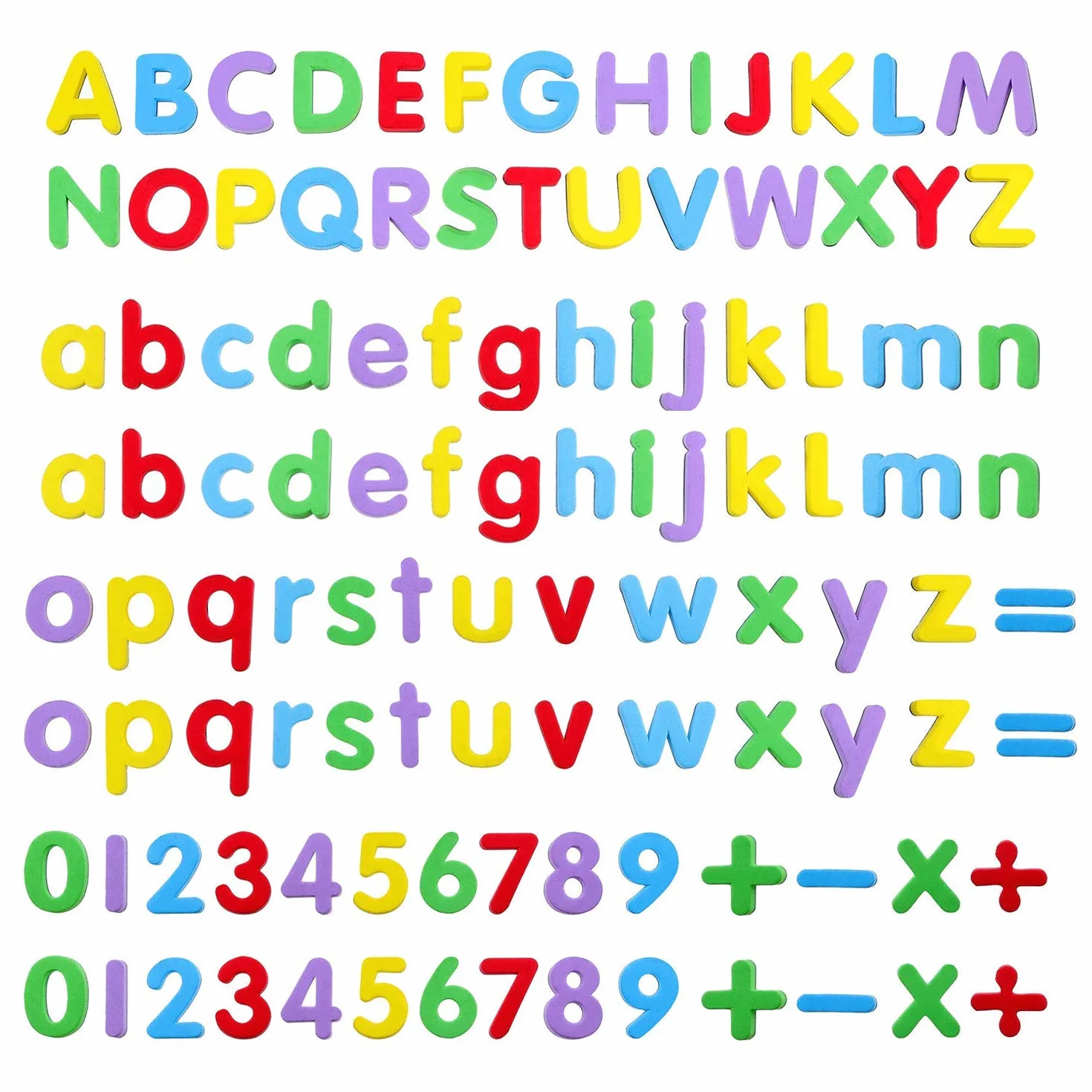 Magnetyczne litery i cyfry, 108 szt. magnesów alfabetowych do lodówki i tablicy magnetycznej, magnetyczne litery Scrabble dla dzieci, narzędzia edukacyjne dla dzieci