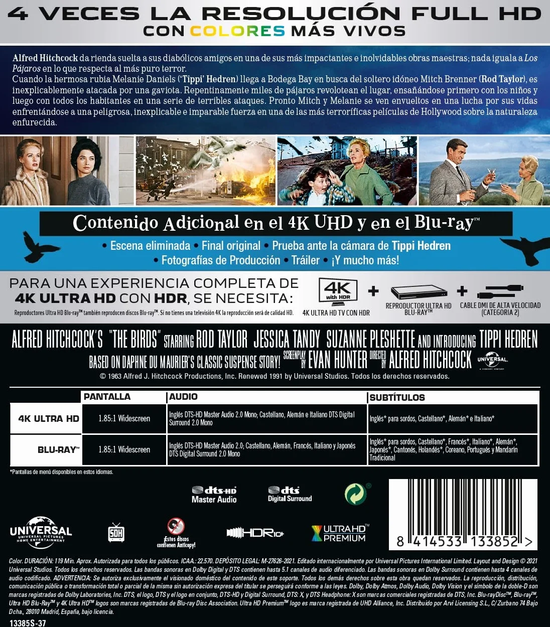 Los Pájaros 4K UHD Blu-ray