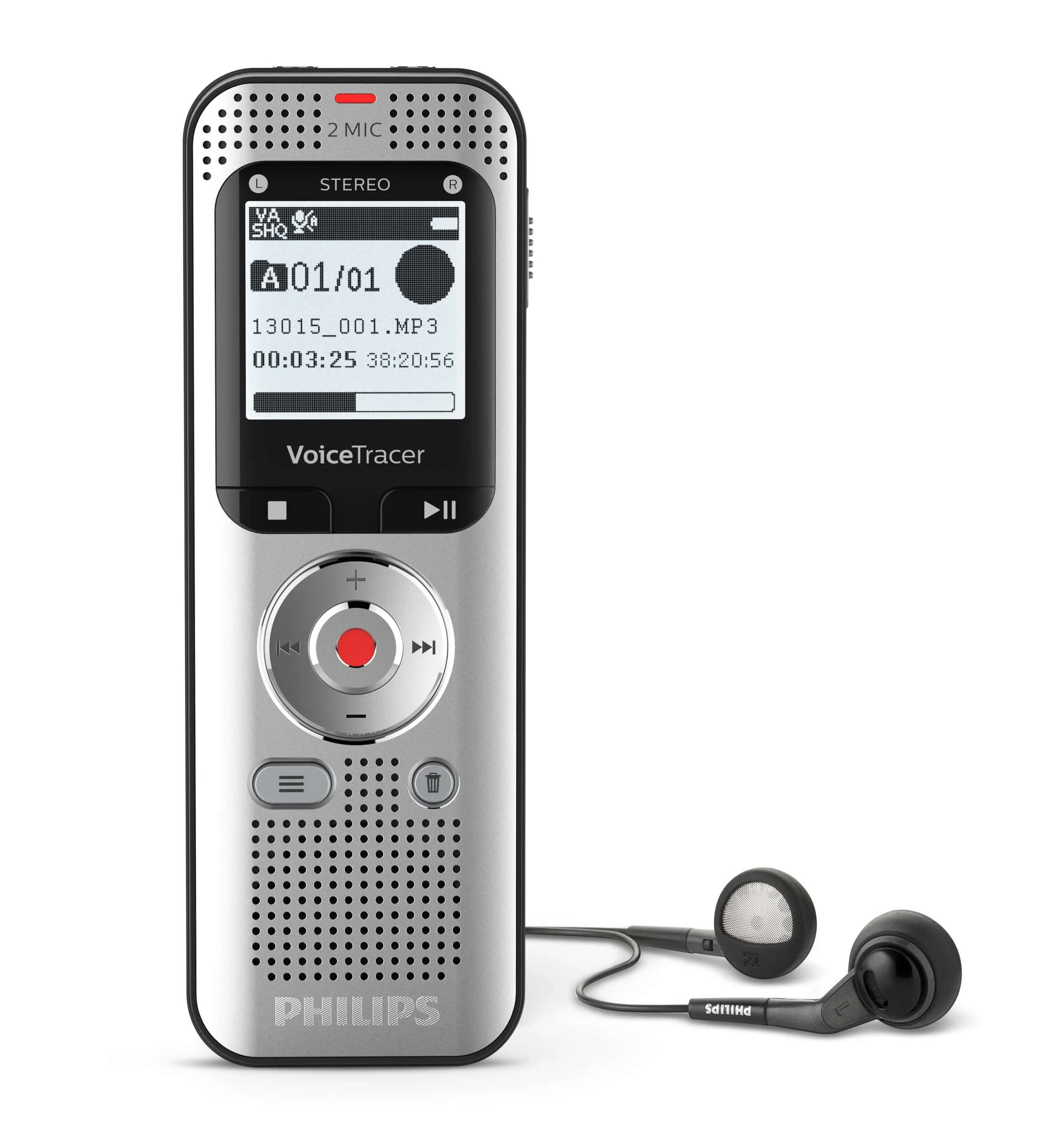 Philips DVT2050 Dyktafon, Srebrny, 8 GB