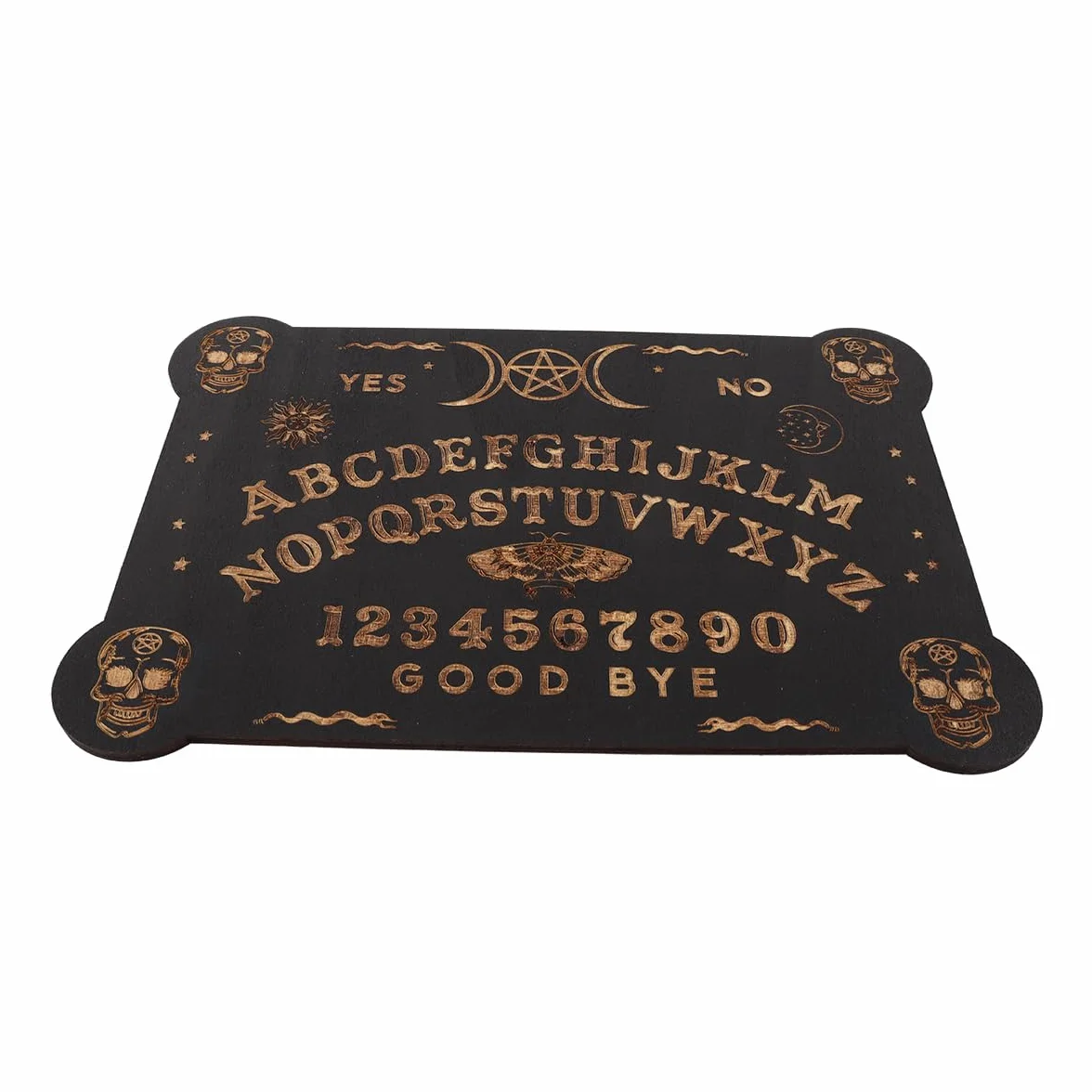 Drewniana czarna tablica Ouija Klasyczne tablice do rozmów z planszetką, metafizyczna tablica z wiadomościami duchowymi Prezenty Wiccan na artykuły do czarów