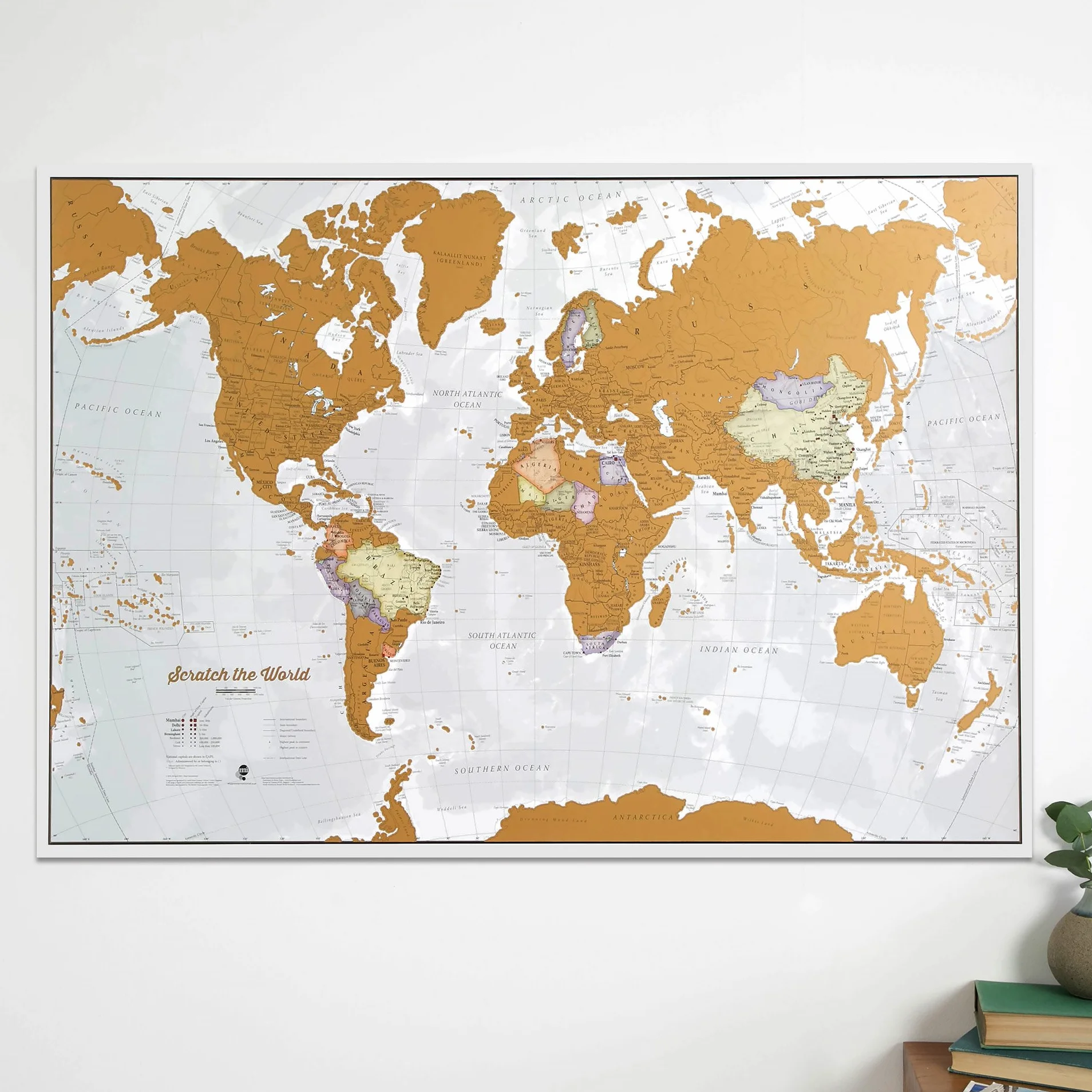 Scratch the World® Mapa do zdrapywania 84 cm x 59 cm