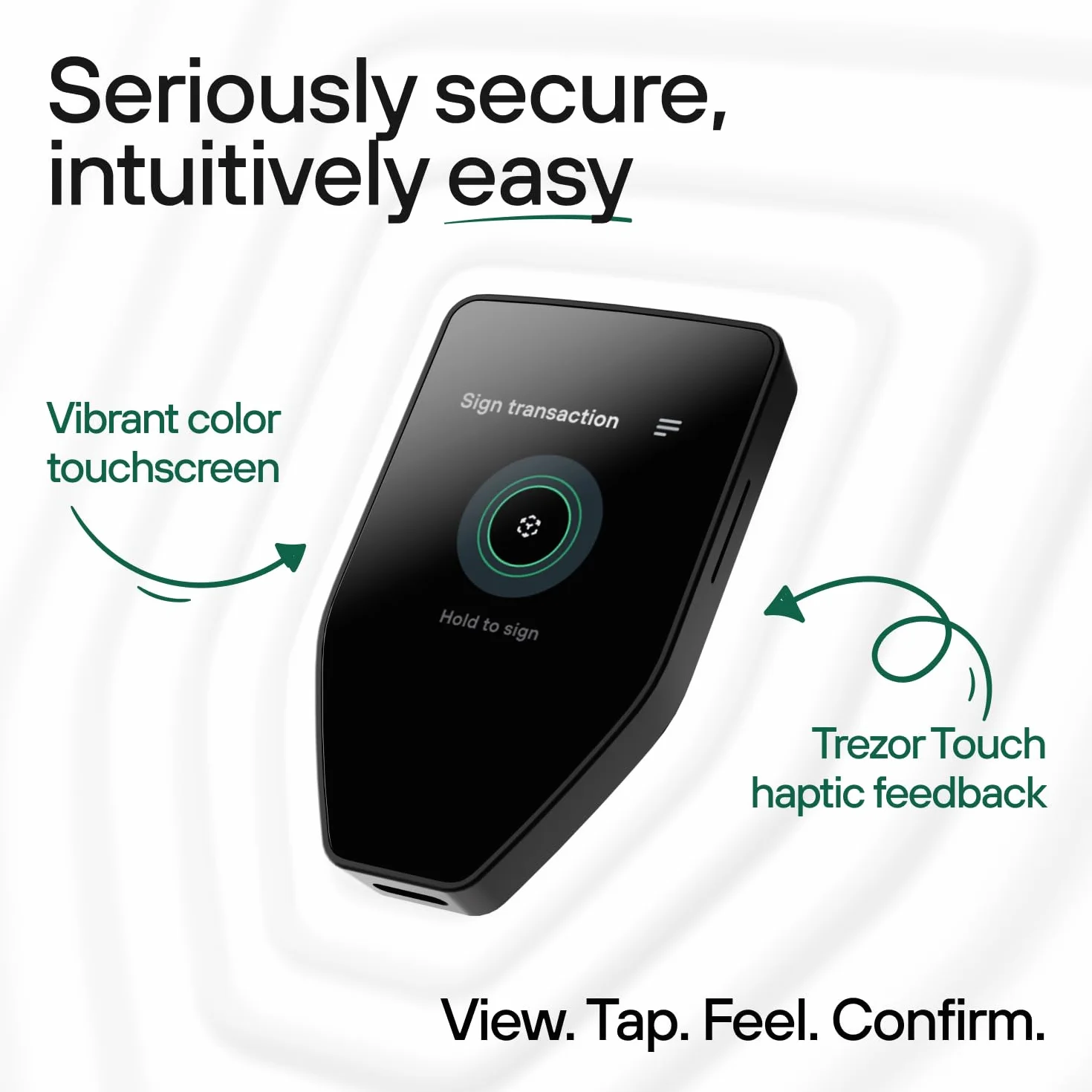 Trezor Safe 5 – Portfel Sprzętowy do Krypto z Secure Element i Hasłem, Kolorowy Ekran Dotykowy, Haptic Feedback, Bezpieczeństwo Bitcoina, Obsługuje Tysiące Coinów (Green Beryl)