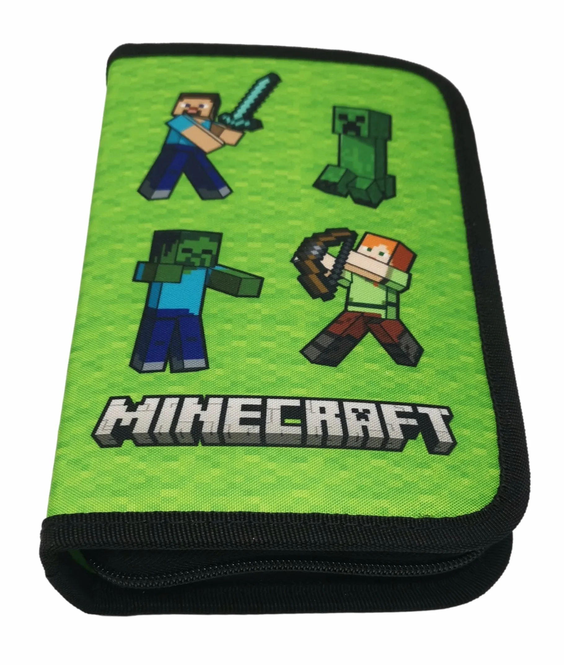 Minecraft Piórnik dla dzieci - piórnik wypełniony artykułami piśmienniczymi (Steve Alex)