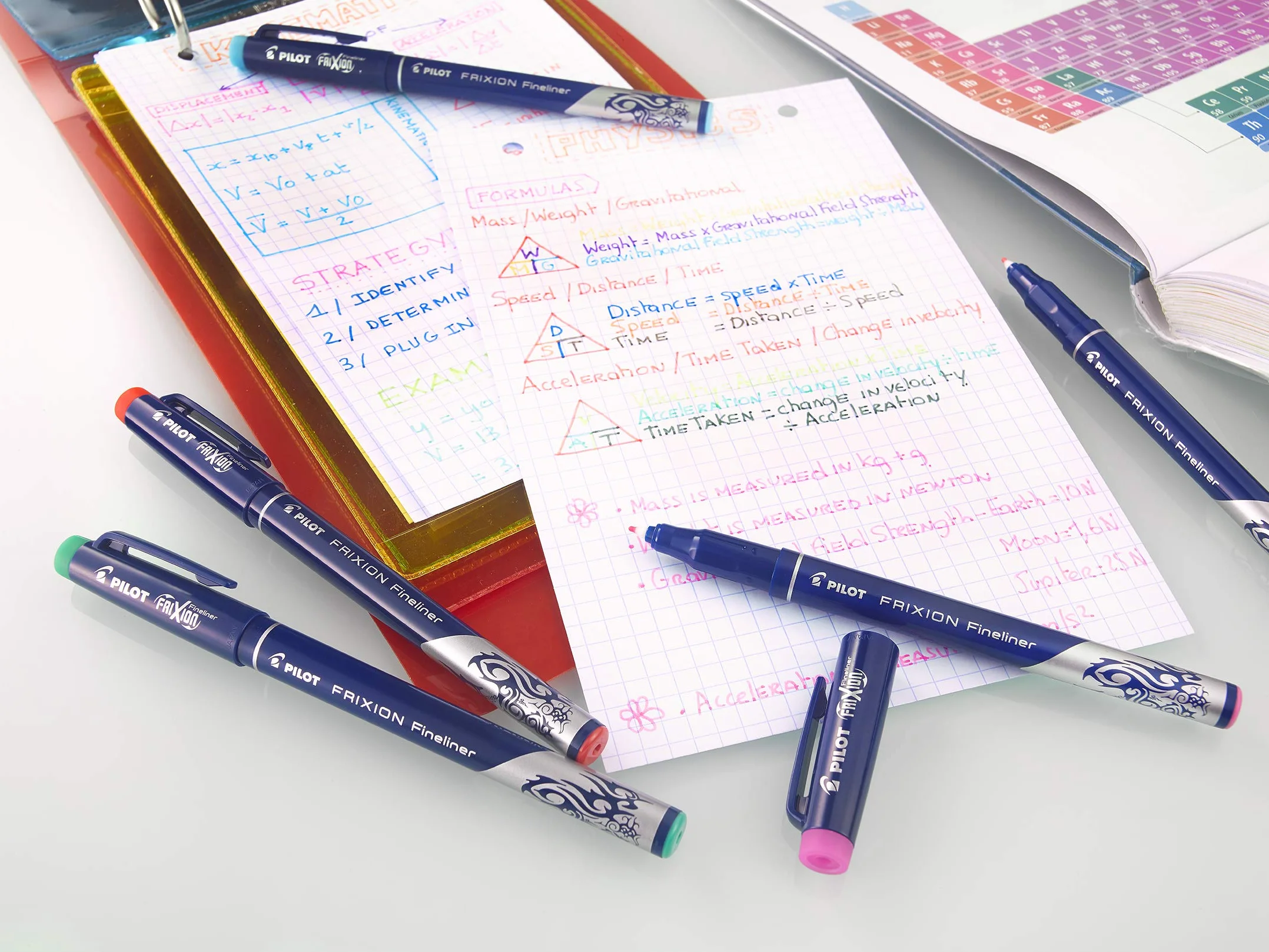 PILOT FriXion cienkopis, ścieralny, zestaw 12 sztuk, czarny/niebieski/czerwony/zielony/różowy/fioletowy/brązowy/żółty/pomarańczowy/babypink/jasnozielony/niebieski