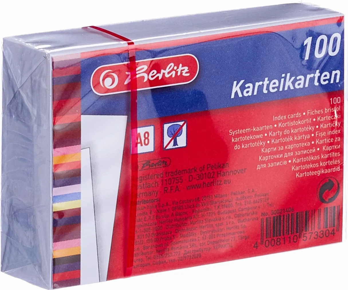 Herlitz Fiszki A8 białe 1000 sztuk