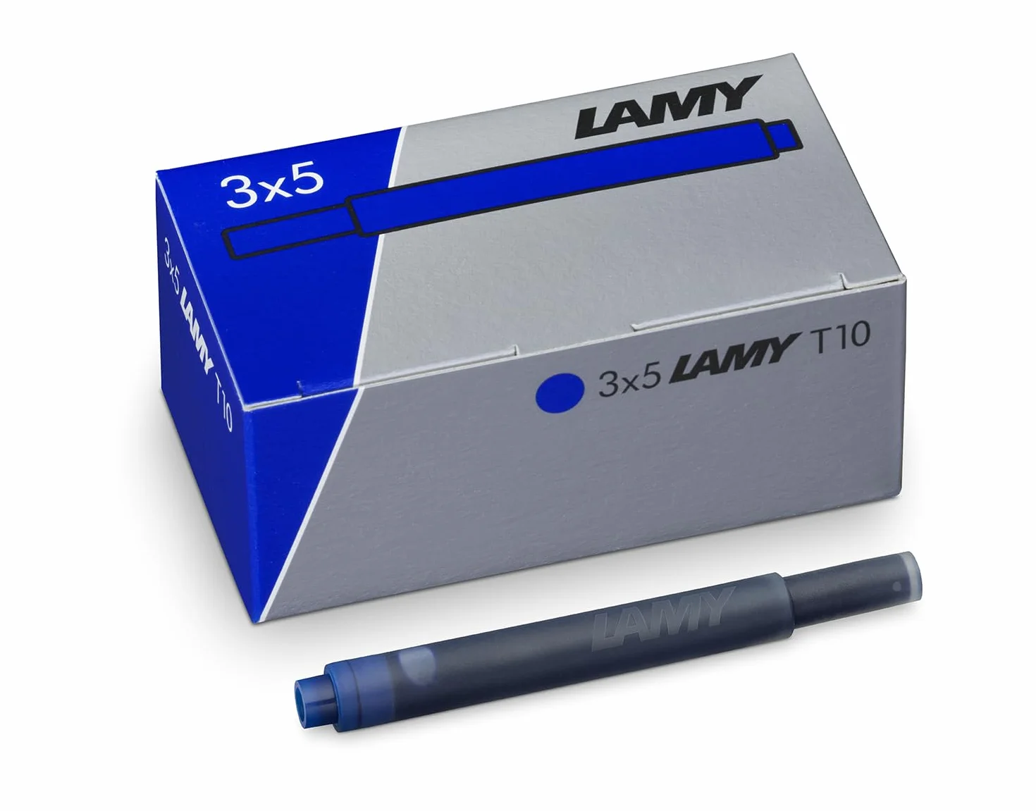 Lamy Zestaw składający się z 1 x pióro wieczne safari 017 w kolorze umbra dla osób leworęcznych i 1 x T10 3-częściowy zestaw wkładów atramentowych w oryginalnym kartonie – kolor tuszu niebieski