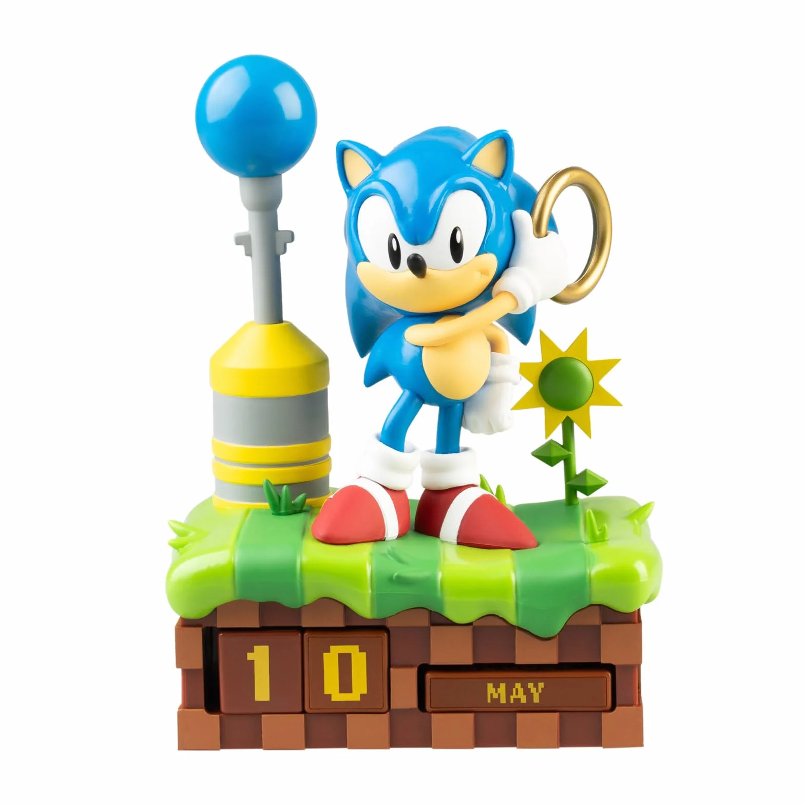 Grupo Erik Kalendarz wieczny Sonic 3D, kalendarz na biurko dla dzieci, dekoracja pokoju, pomysł na prezent, gadżet z postaciami, 12 x 16 x 8,5 cm