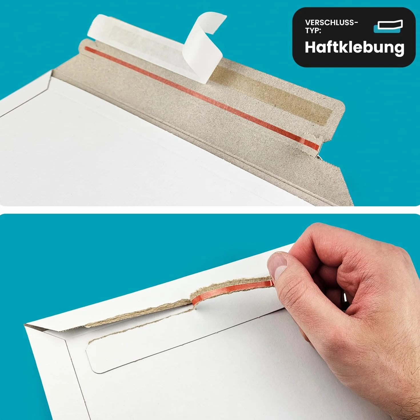 Netuno 25 białych kopert wysyłkowych A4 z kompaktowego kartonu 229 x 324 mm 450 g prosta klapka kompaktowe kieszenie kartonowe do dokumentów, broszur, zdjęć, kalendarzy ściennych