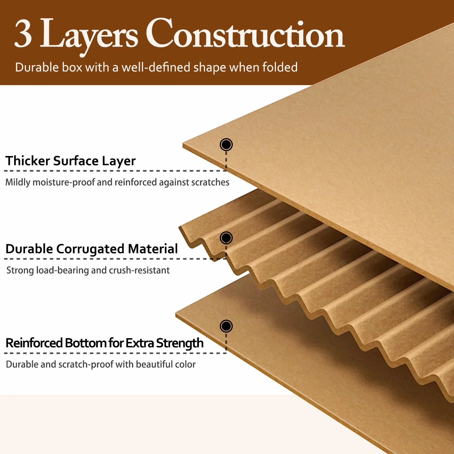 15 x 10 x 4 cm Kraft Składane Pudełko Wysyłkowe – Karton z Recyklingu – Naturalny Brąz Wewnątrz i Na Zewnątrz – Na Biżuterię, Rękodzieło i Prezenty – 25 szt.