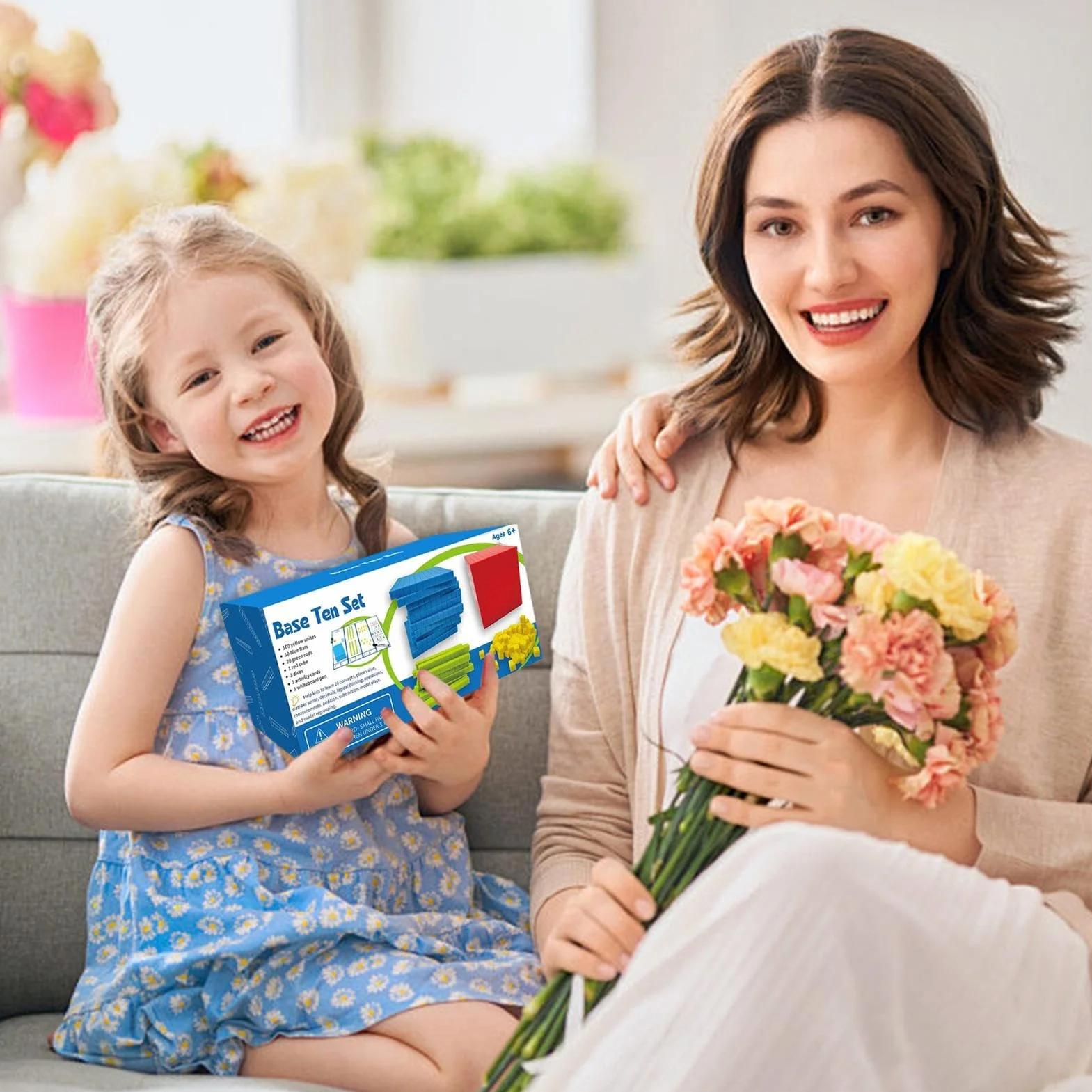 Base Ten Blocks, Math Manipulatives Learning Toy Set, Preschool Counting Cubes & Place Value Blocks, Hands On Number Concept Training, Educational Math Game for Kids Classroom Homeschool Teaching Aid