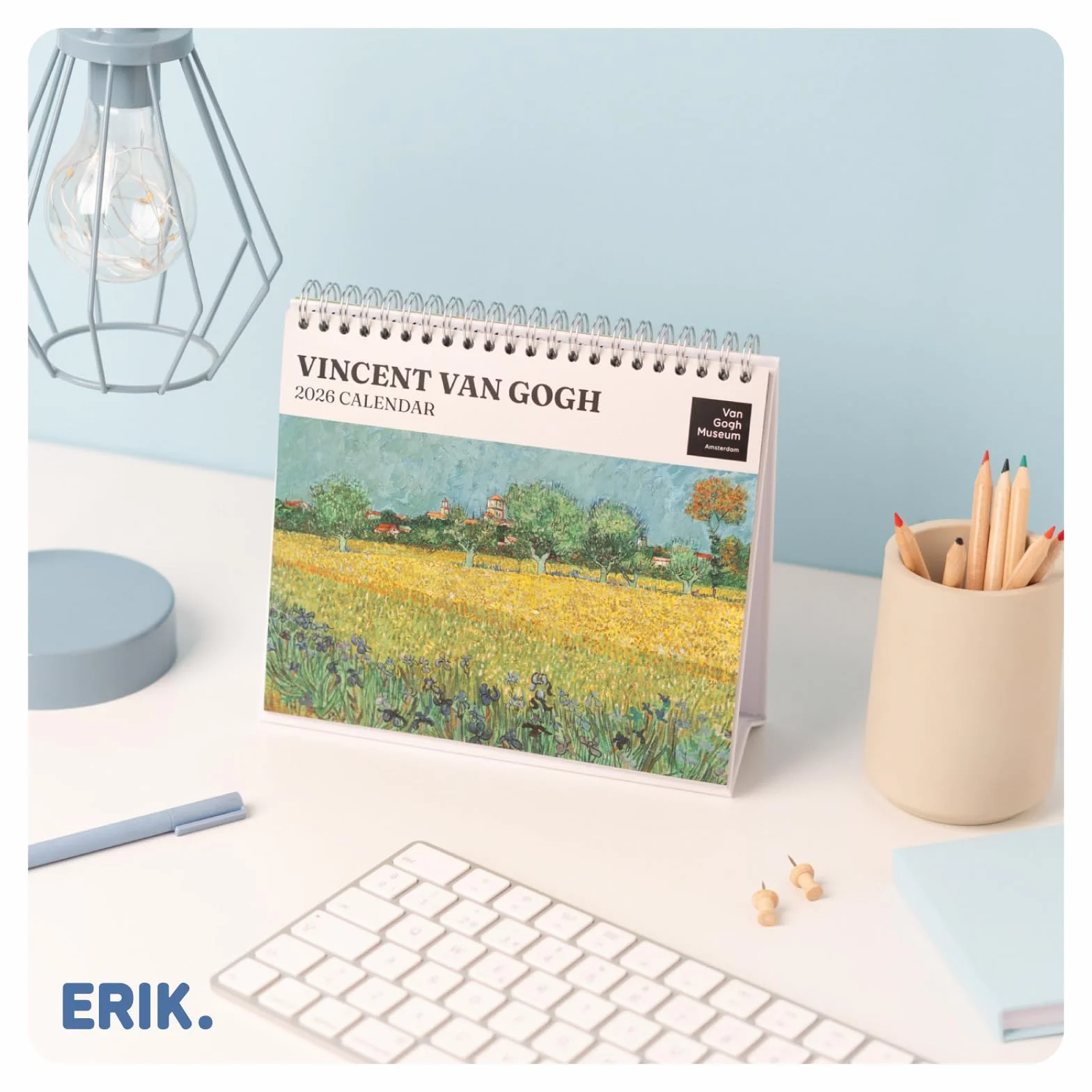 Grupo Erik Desk Calendar 2026 - Van Gogh Monthly Desk Planner, Desktop Gifts Under 10 Pounds