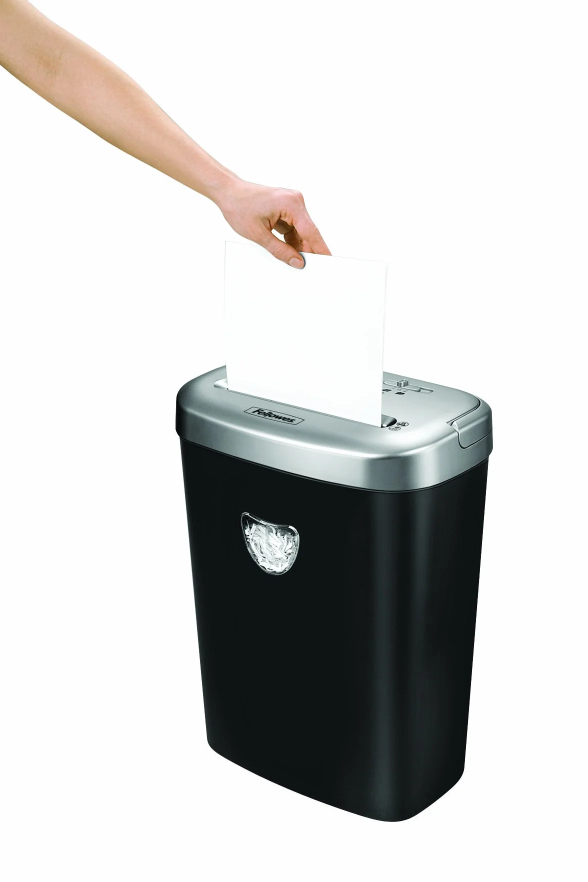 Fellowes 4653101 Niszczarka Dokumentów, Czarny/Szary, 23L
