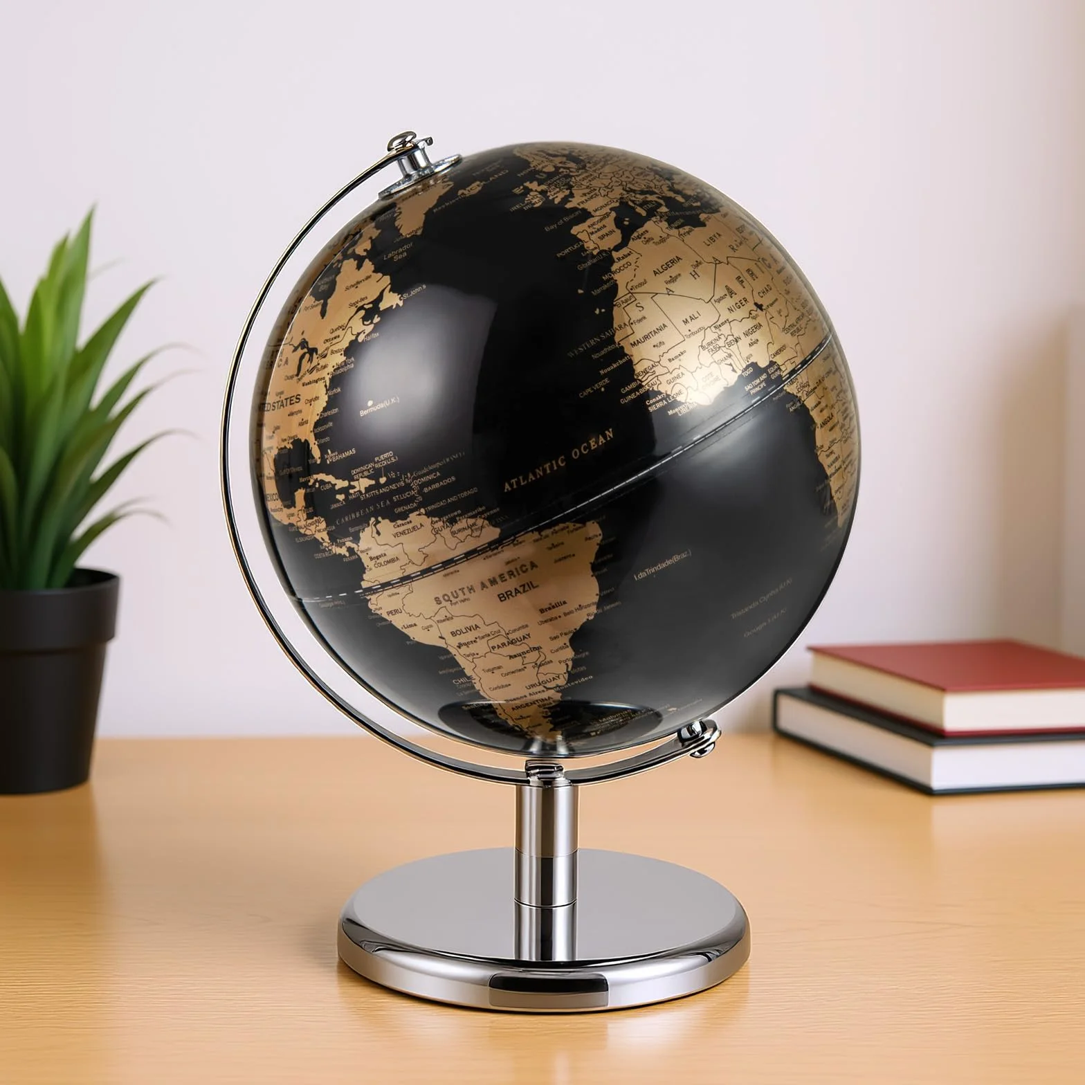 COSTWAY Globus 20 cm obracany 360° mapa angielska metalowy stojak edukacyjny geograficzny
