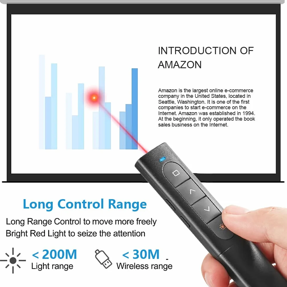 USB/Type-C 2 w 1 klik do prezentacji Powerpoint, hiperlink regulacja głośności bezprzewodowy prezentator zdalna prezentacja wskazówka slajd Advancer PPT klikacz do Mac iPad komputer laptop