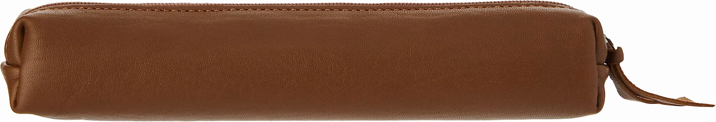 Clairefontaine 410081C Lawrence Slim piórnik skórzany 19,5 x 2,5 x 4cm 1 szt. kolor camel brown praktyczny i elegancki na długopisy i ołówki