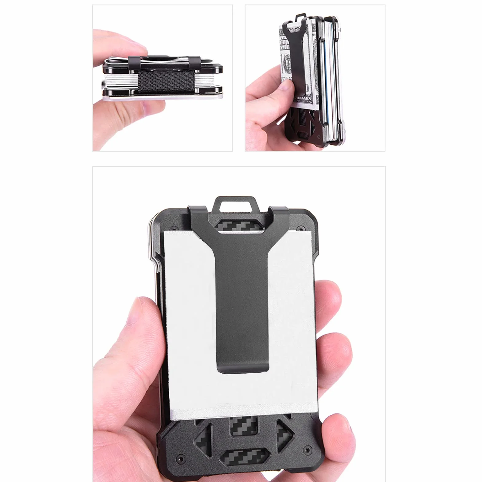 3 Etui na wizytówkę, Etui na wizytówkę ze Stopu Aluminium, Etui na wizytówkę, Etui na Identyfikator o Dużej Wytrzymałości na przywieszkę roboczą, Przywieszka do Zawieszania