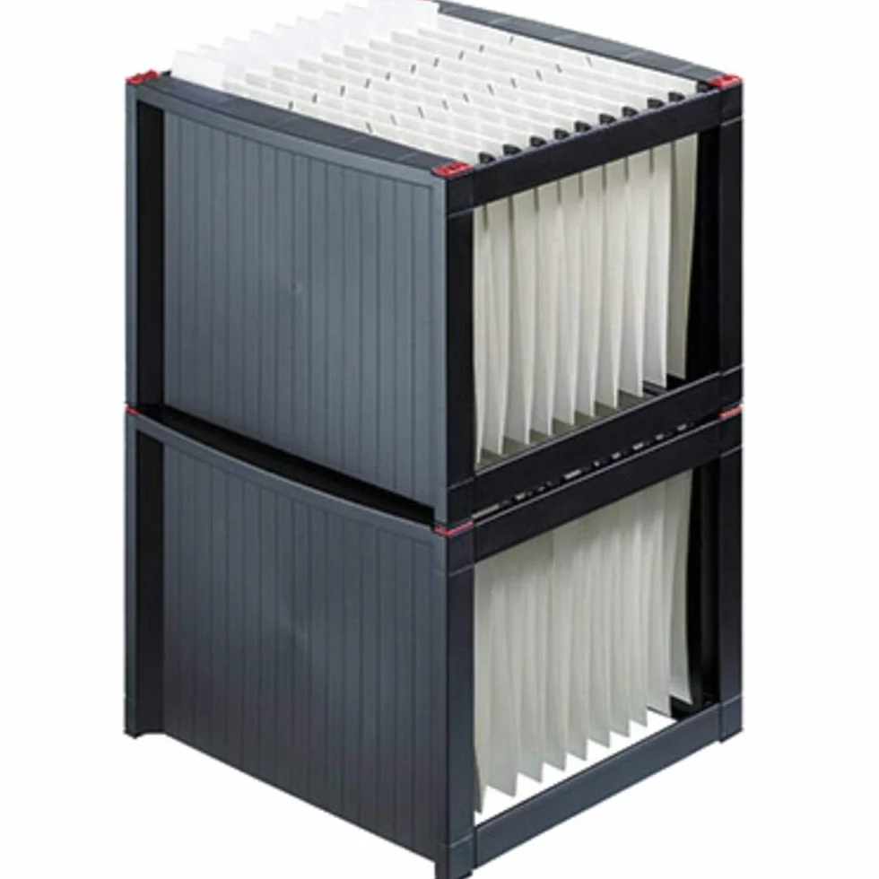 Helit Pudełko na teczki wiszące H6110092 czarne, czerwone 1 szt.