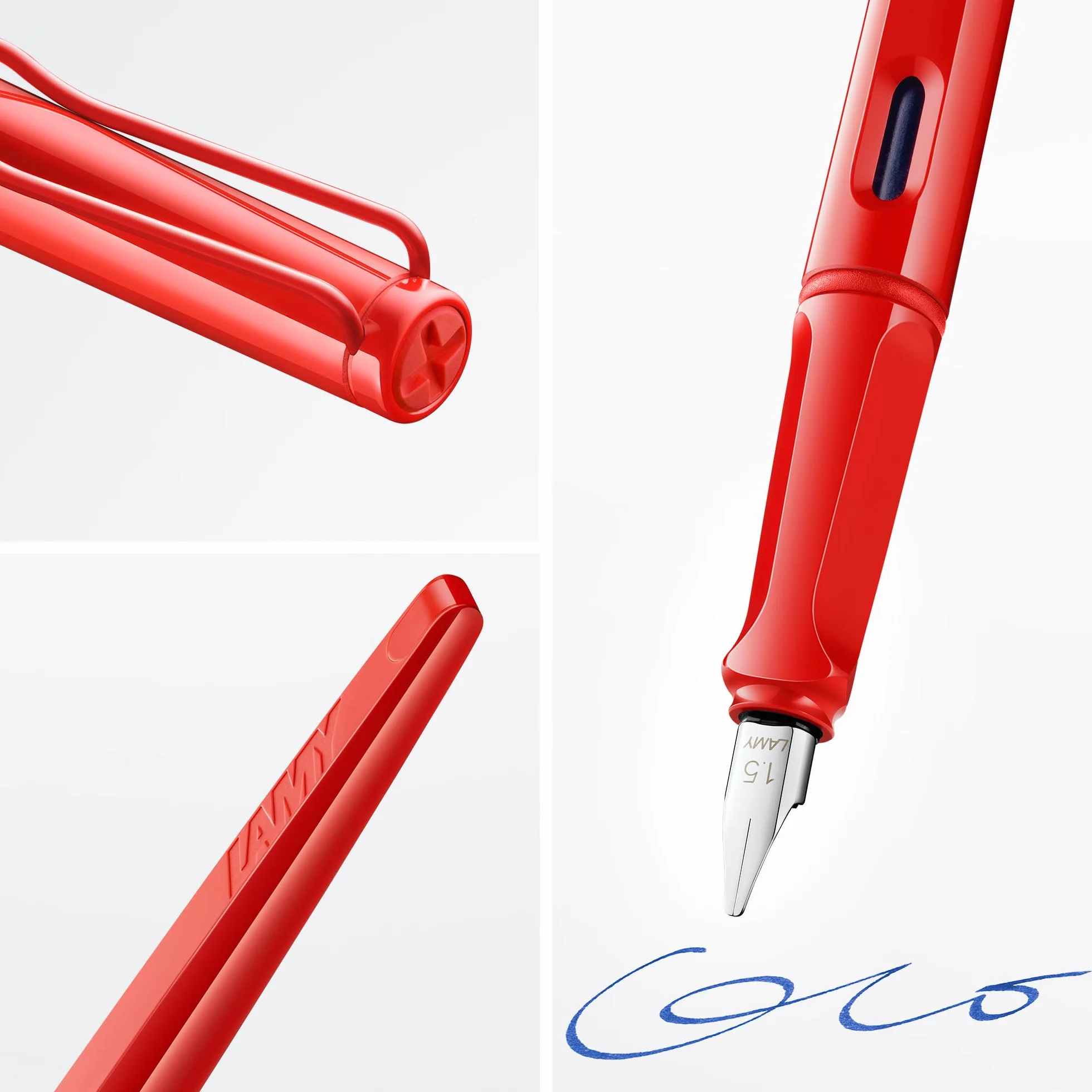 Lamy joy pióro do kaligrafii ze stalówką do kaligrafii – charakterystyczne zagłębienia do trzymania – samosprężynujący klips z brązu – w zestawie wkład atramentowy T 10 niebieski