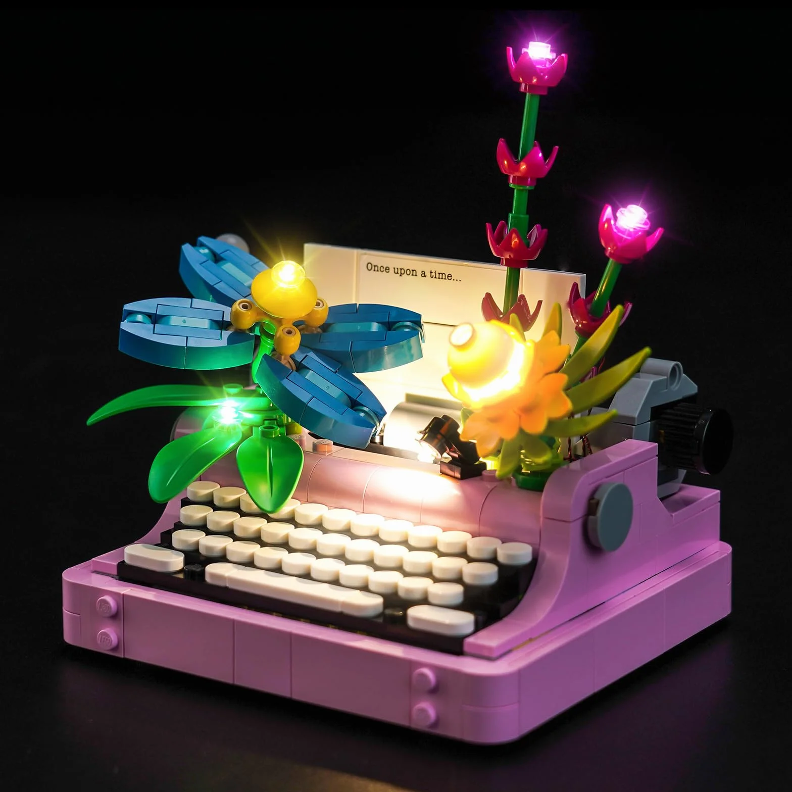 Zestaw oświetlenia LED kompatybilny z Lego Typewriter with Flowers 31169 (bez modelu), zestaw do dekoracji kompatybilny z Lego Typewriter with Flowers (model z klocków)