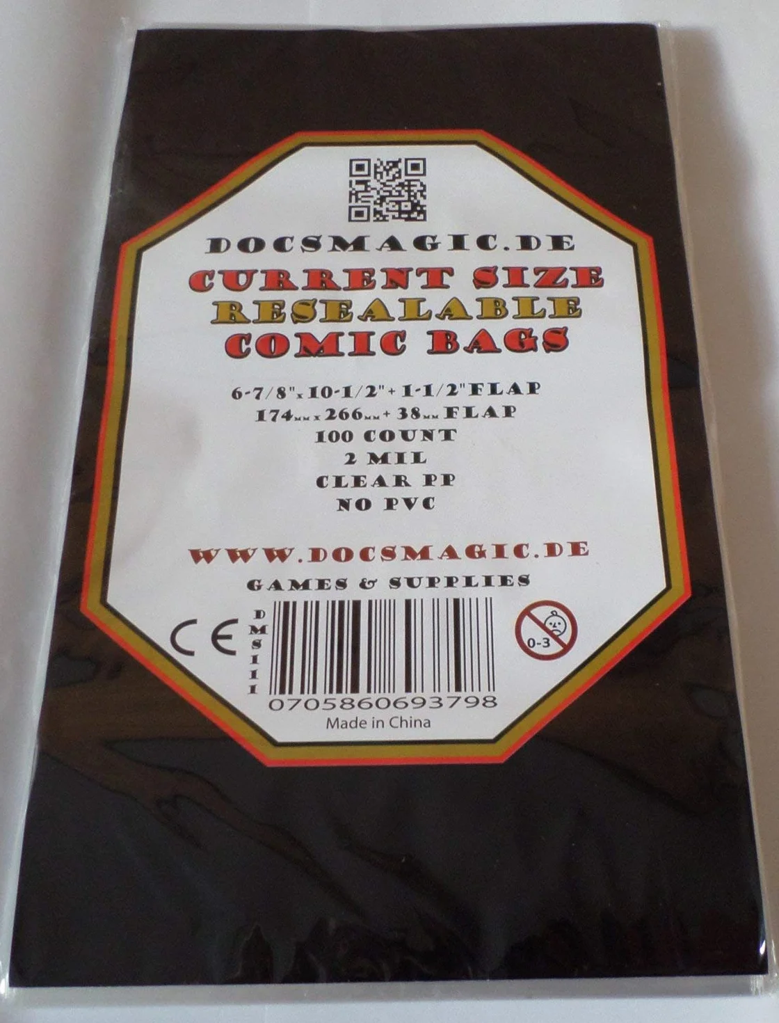 Docsmagic.de 100 zamykanych woreczków na paski Combo Pack 174 x 266 mm