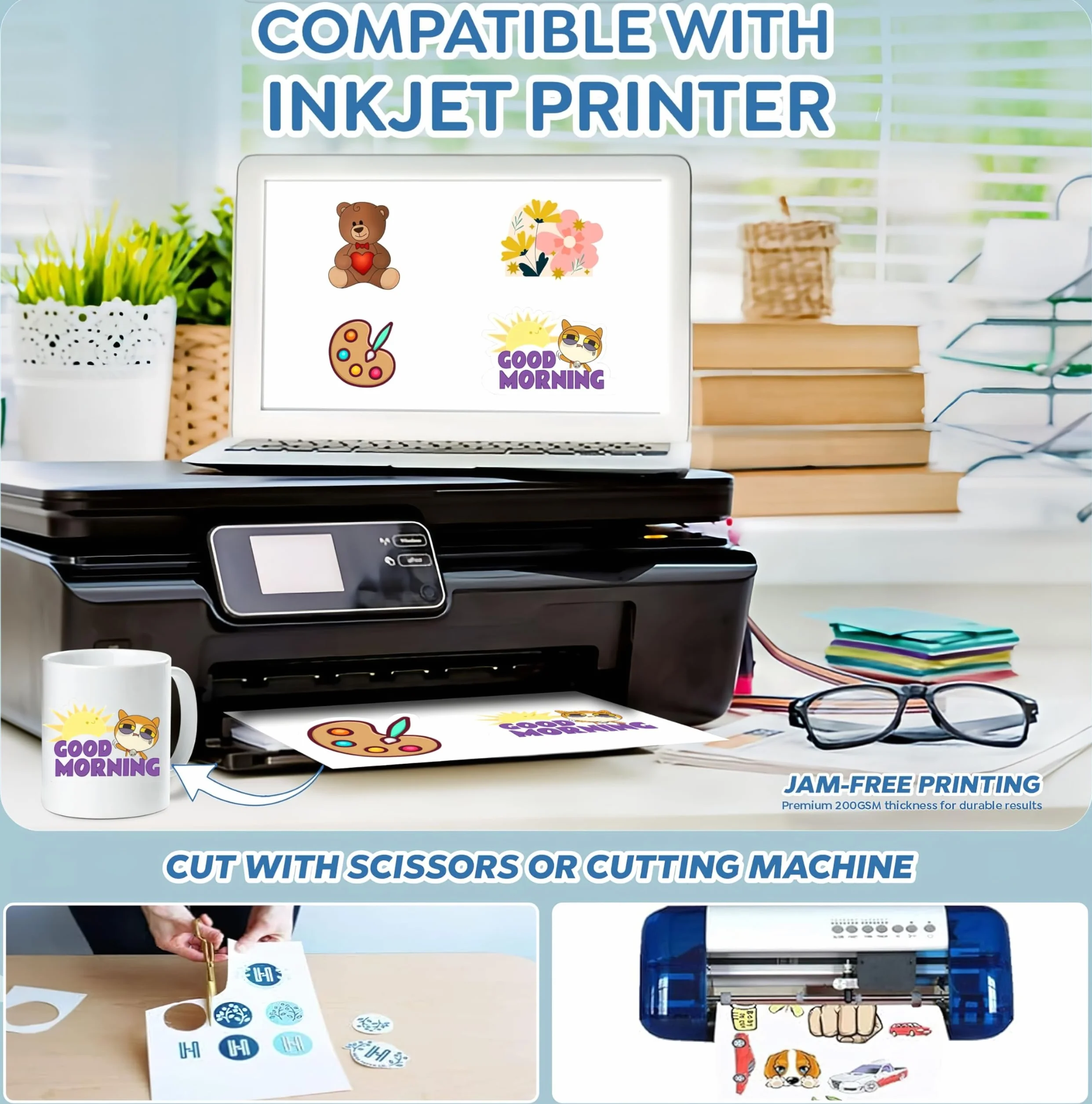 Hayes Papier do kalkomanii wodnych A4 200 g/m² 10 arkuszy