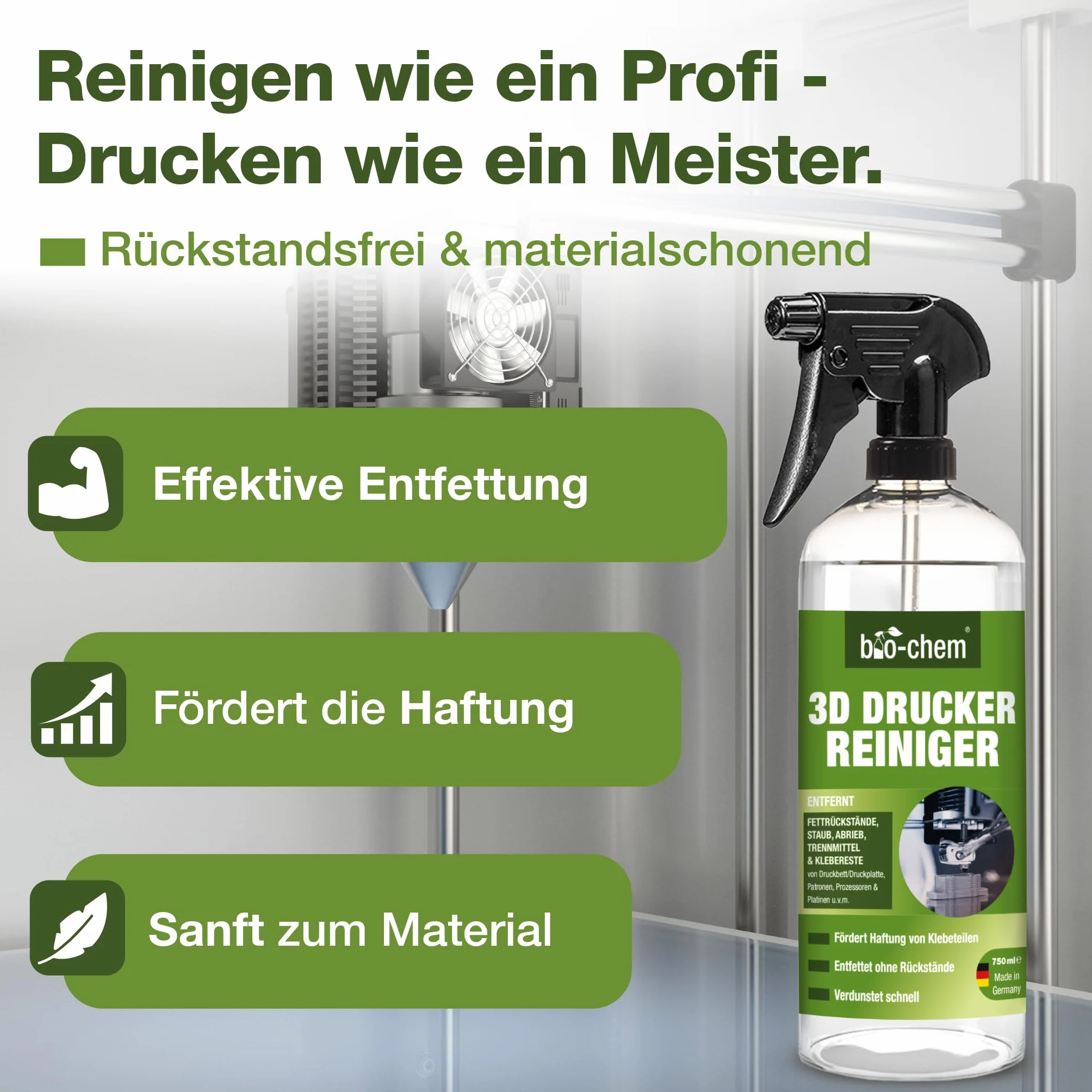 ?rodek do czyszczenia drukarki 3D, 3 x 100 ml, w sprayu, w zestawie ?ciereczka z mikrofibry, do wszystkich drukarek 3D, cz??ci PC i innych urz?dze? elektrycznych, przyjazny dla ?rodowiska ?rodek