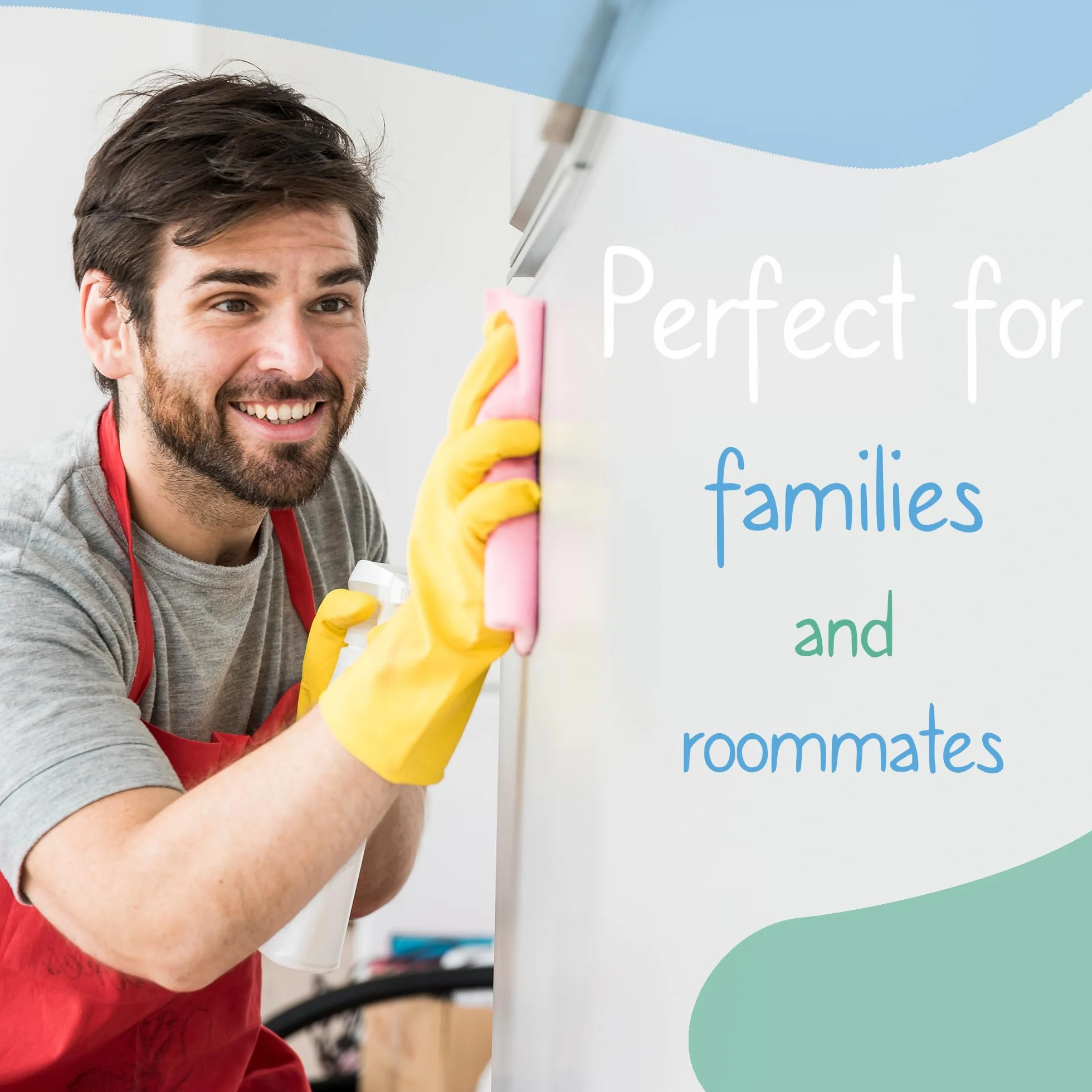 Home Task Planner Cleaning Schedule for Roommates Kids Families