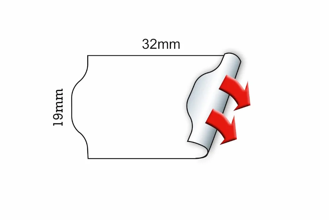 Meto Etykiety 32 x 19 mm 2-wierszowe 5000 sztuk stałe przylegające białe 5 rolek