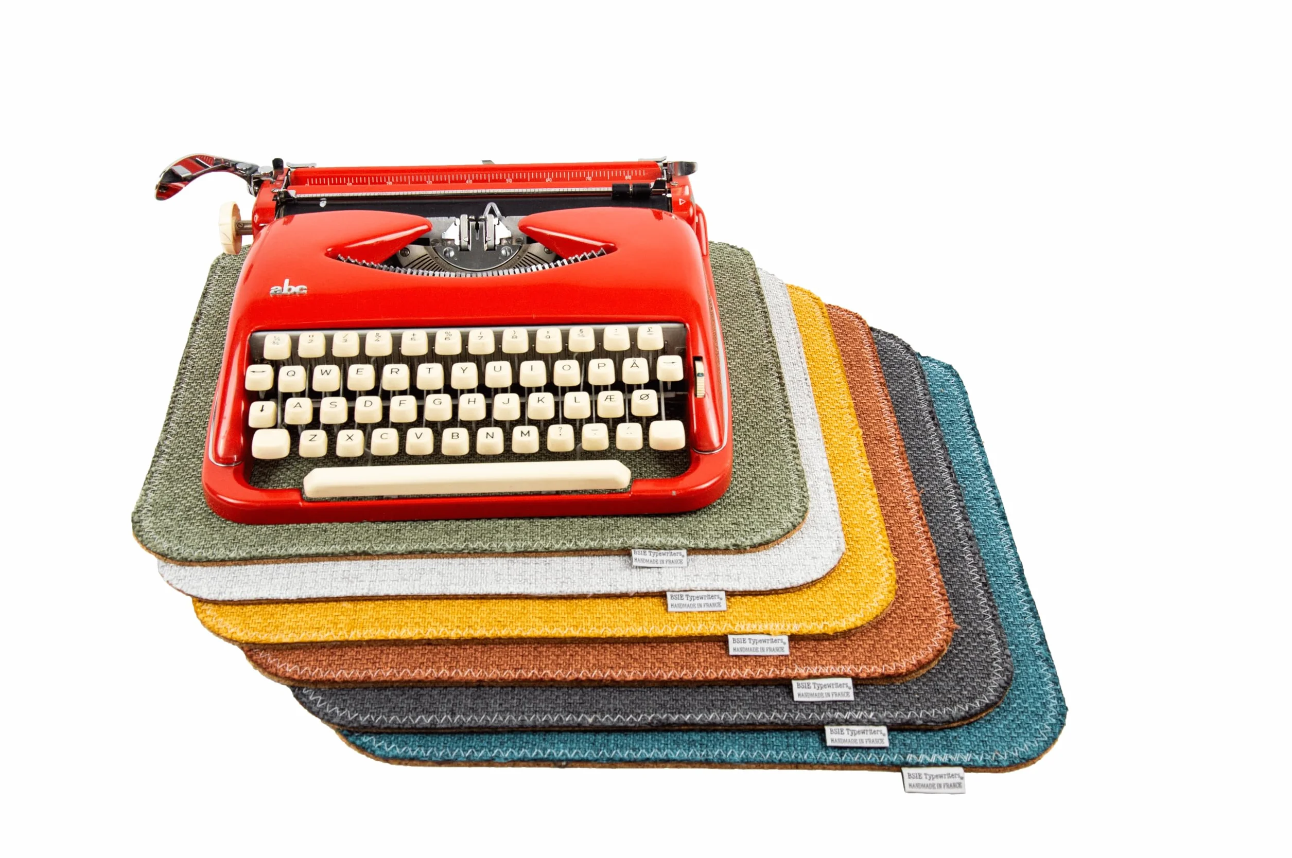 Mata do maszyny do pisania, powierzchnia antypoślizgowa, ręcznie wykonana we Francji, BSIE Typewriters (zielona)
