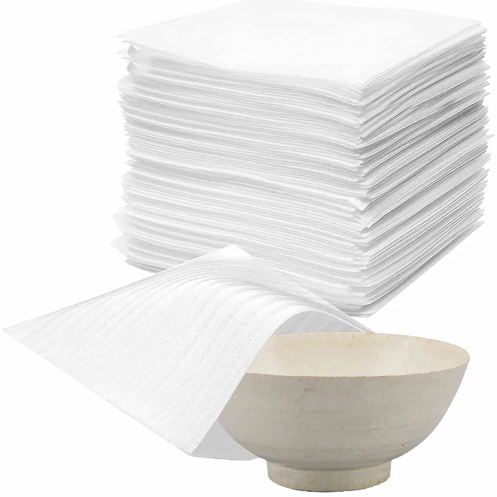 100 sztuk materiałów opakowaniowych, folia bąbelkowa, materiał do przeprowadzki, folia piankowa, worek piankowy, do przechowywania i wysyłki, naczyń, porcelana, kubków