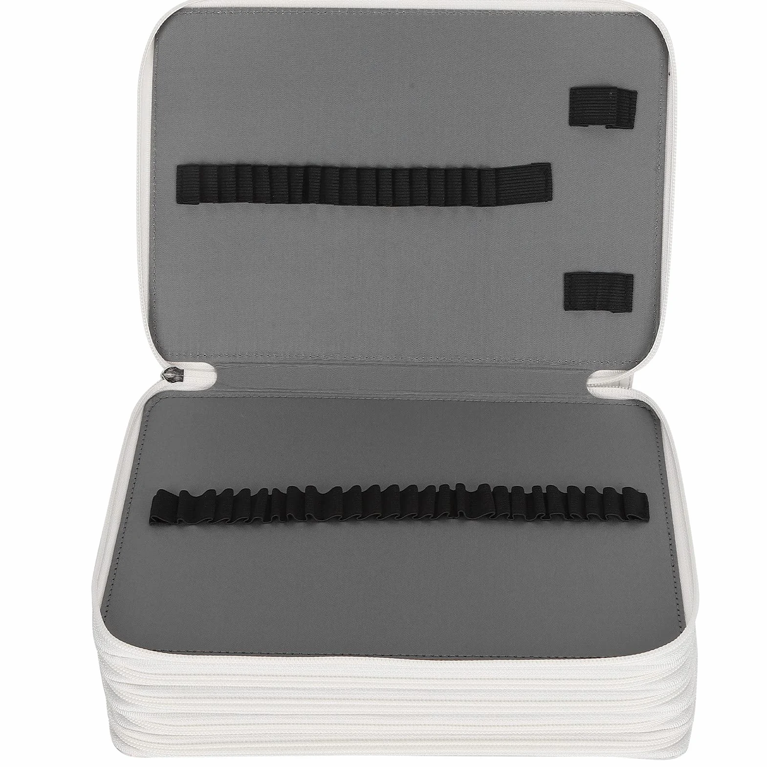 Organizer na Kolorowe Piórniki z 250 Miejscami, 20,5 X 28,5 X 10 Cm Piórnik z 252 Przegródkami, Wielowarstwowy Zamek Błyskawiczny z Nadrukiem w Róże, Przenośna kieszeń (Midi-róża)