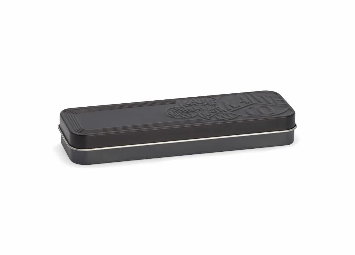 Kaweco Oryginalny długopis Black Chrome I Ekskluzywny długopis z ładnym wkładem i eleganckim blaszanym etui, luksusowe pióro z atrakcyjnymi elementami dekoracyjnymi