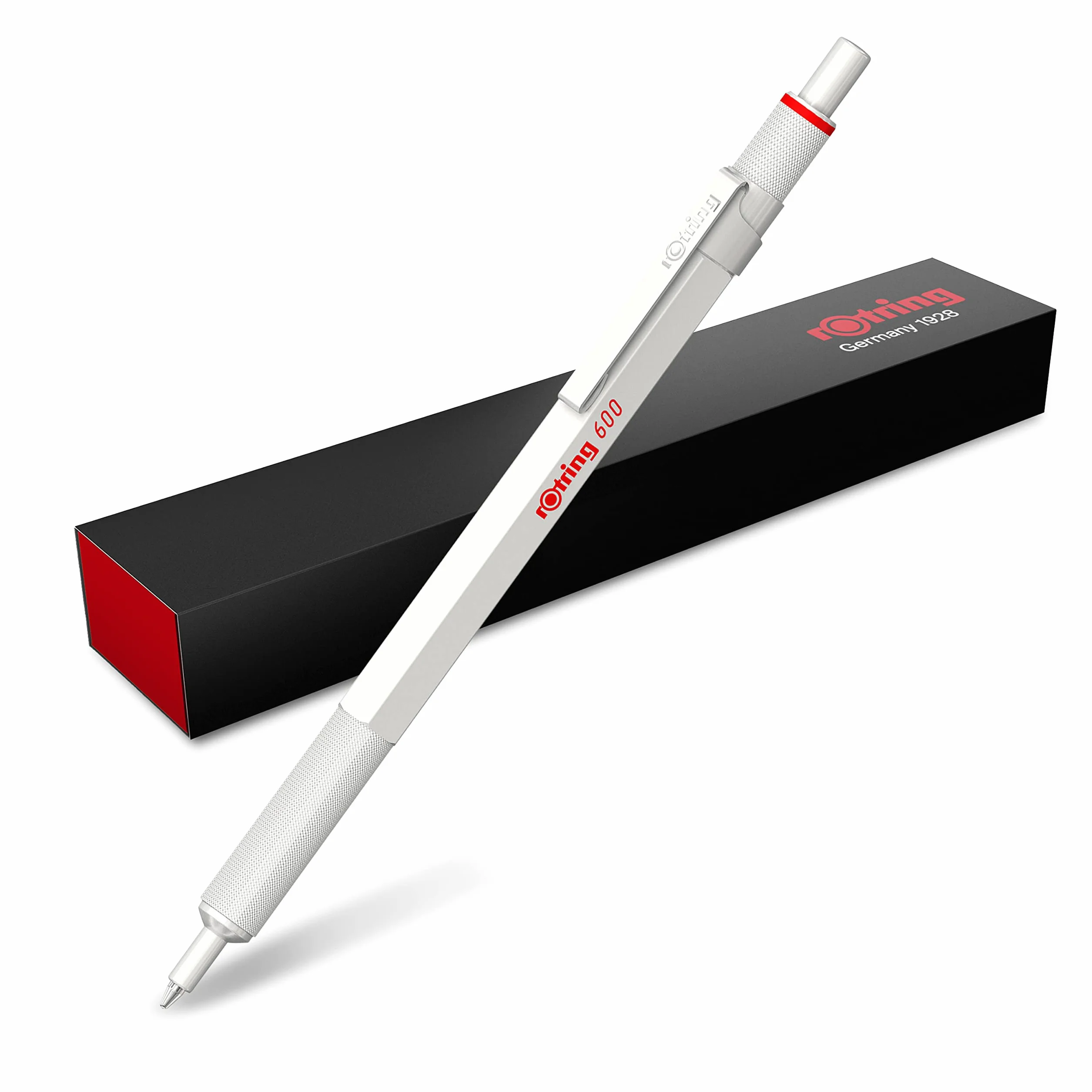 Długopis rOtring 600 biały perłowy czarny tusz