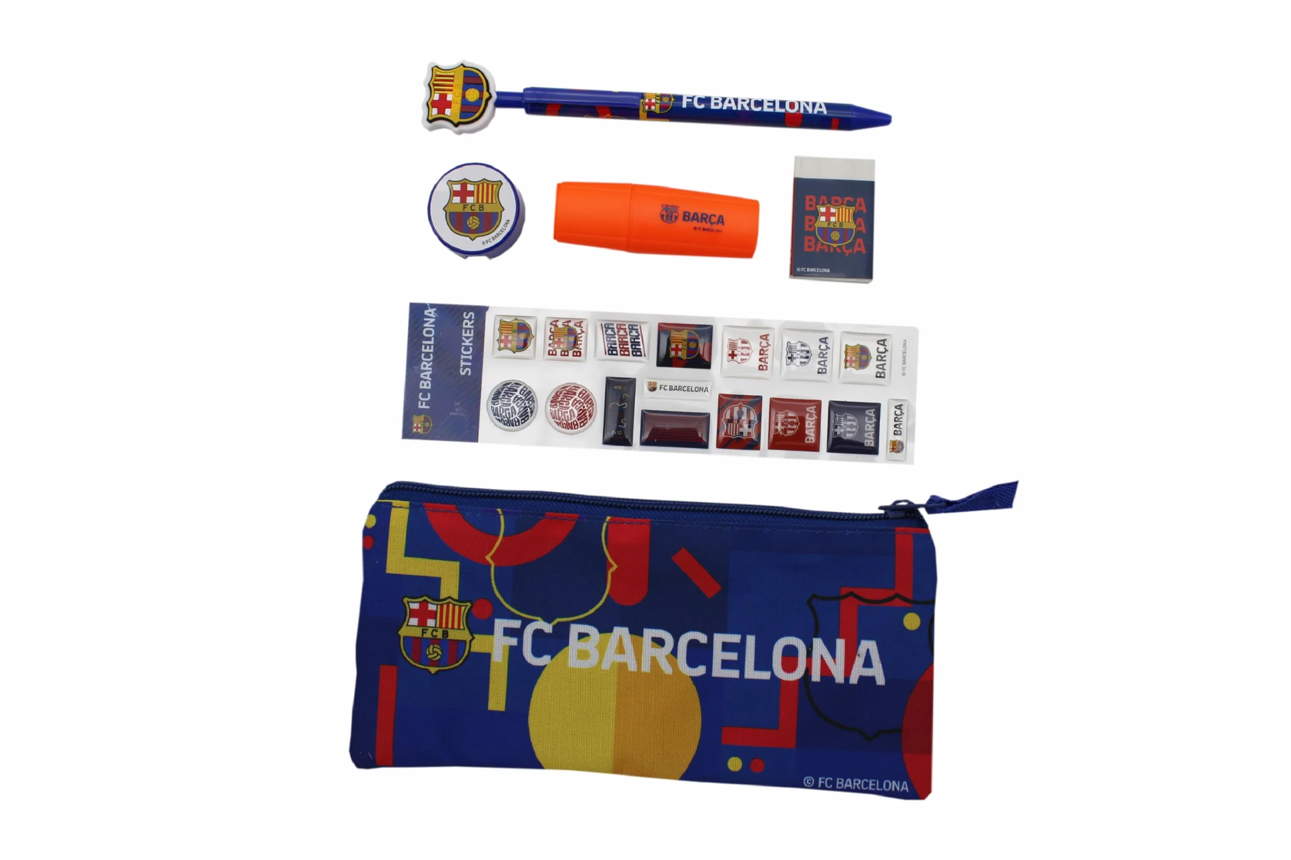 FC Barcelona zestaw papeterii przybory szkolne niebieski oficjalny produkt