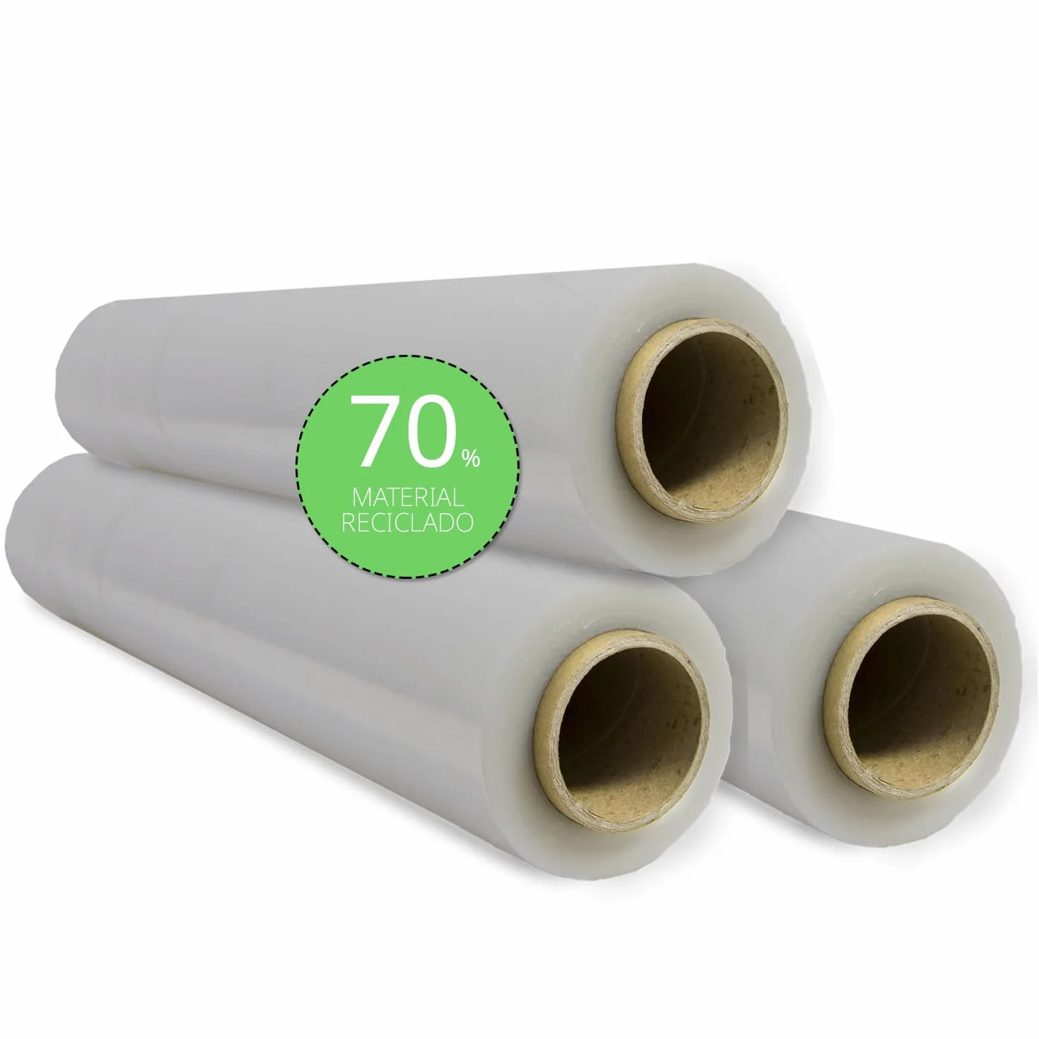 Folia stretch do pakowania przezroczysta 50 cm 400 m rozciągliwa 75% recyklingu