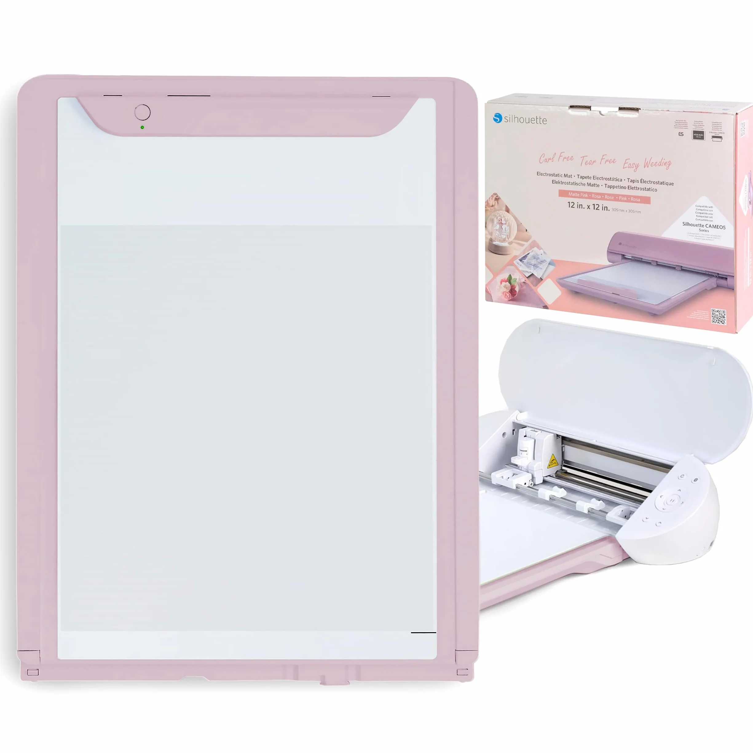 Silhouette America Elektrostatyczna mata do cięcia do użytku z modelami Cameo 5 i Cameo 5 Plus - 30 x 30 (matowy róż)