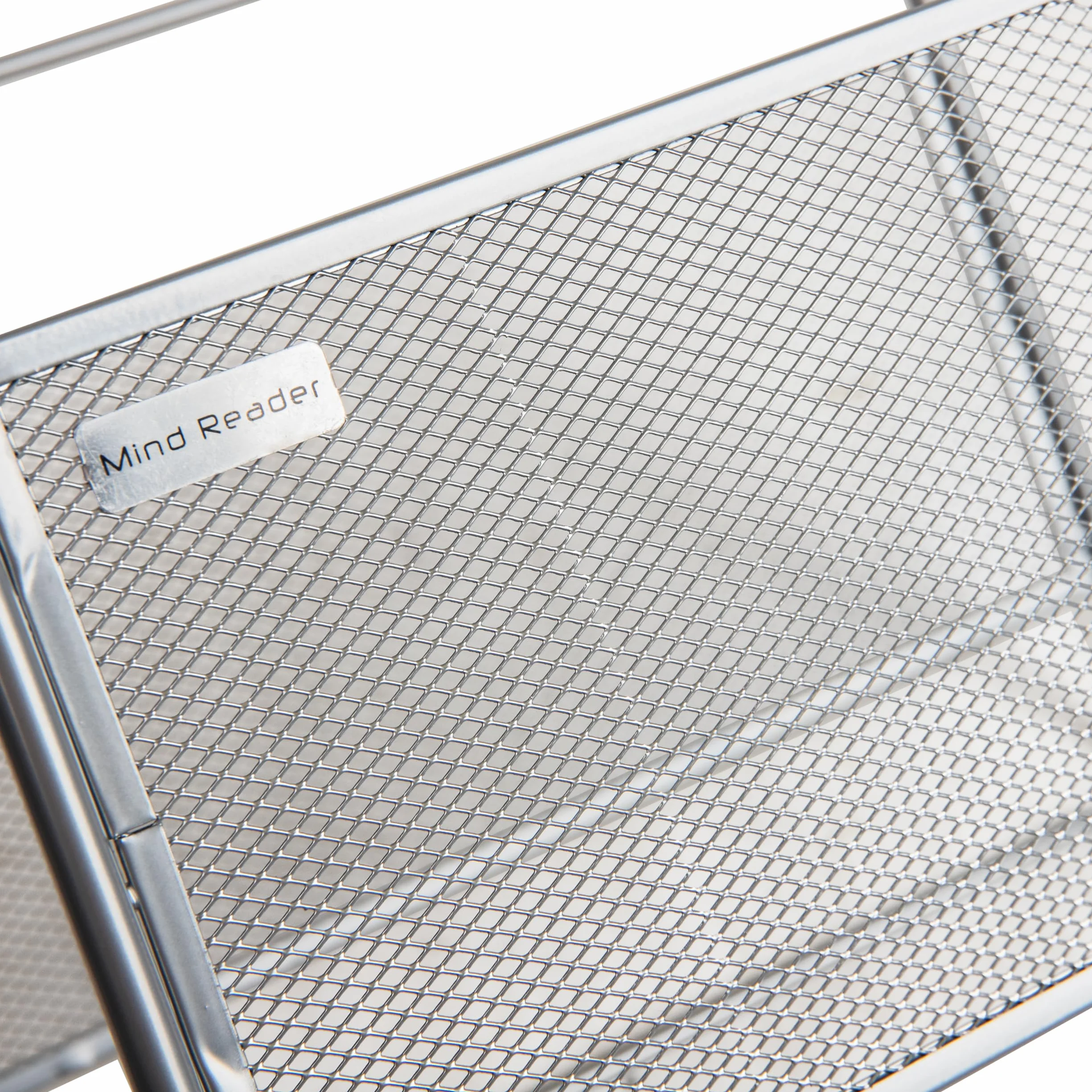 Mind Reader Hanging File Folder Organizer, Desktop Organizer, Storage, Office, Metal Mesh, 13" L x 9.75" W x 10.25" H, Silver