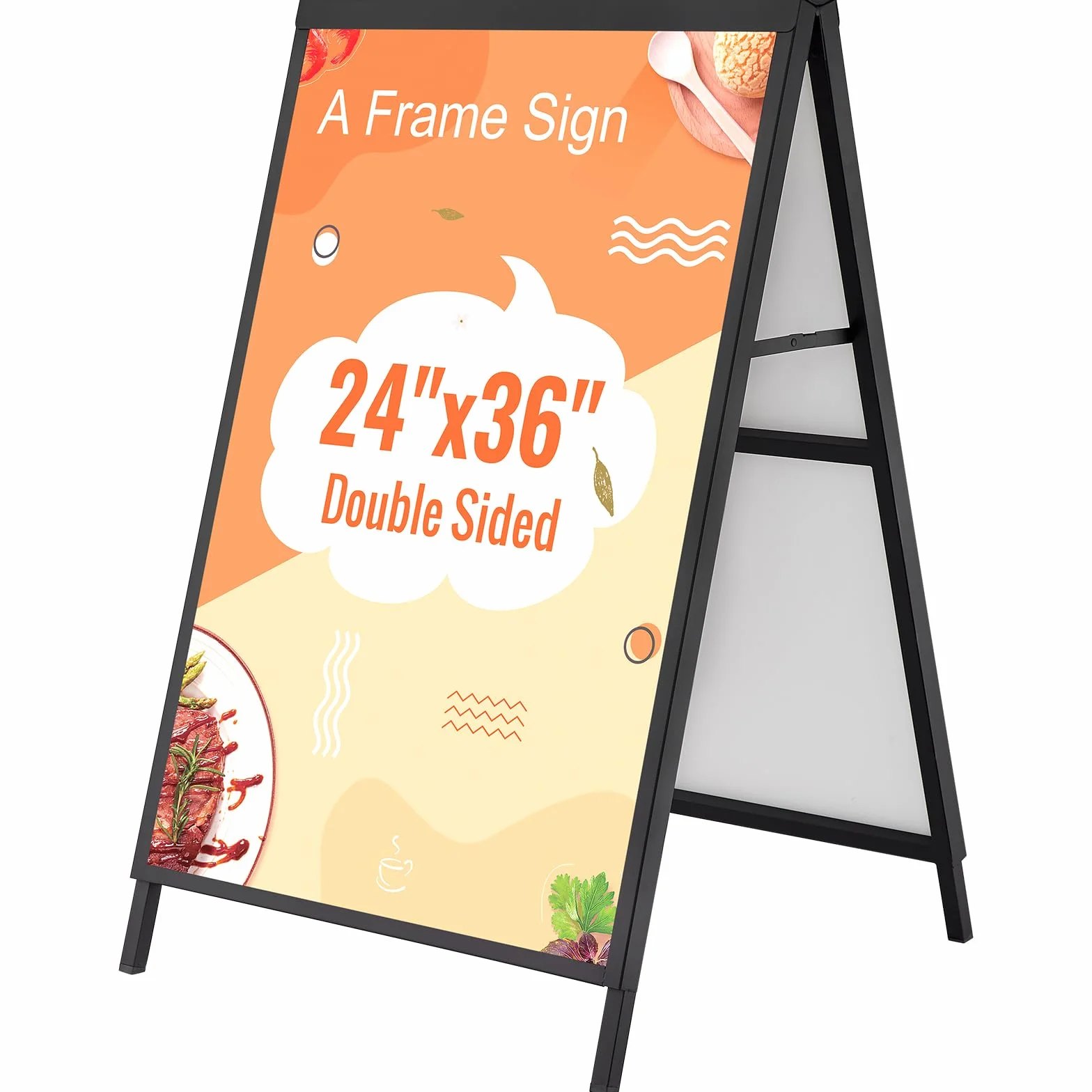 VEVOR Stoper dla klientów, stojak na chodnik, tablica reklamowa 61 x 91 cm, stojak na plakat, stal Q235, stojak na plakaty z ramą A, stojak reklamowy, stojak na chodniki do restauracji, barów, kawiarni, firm itd.